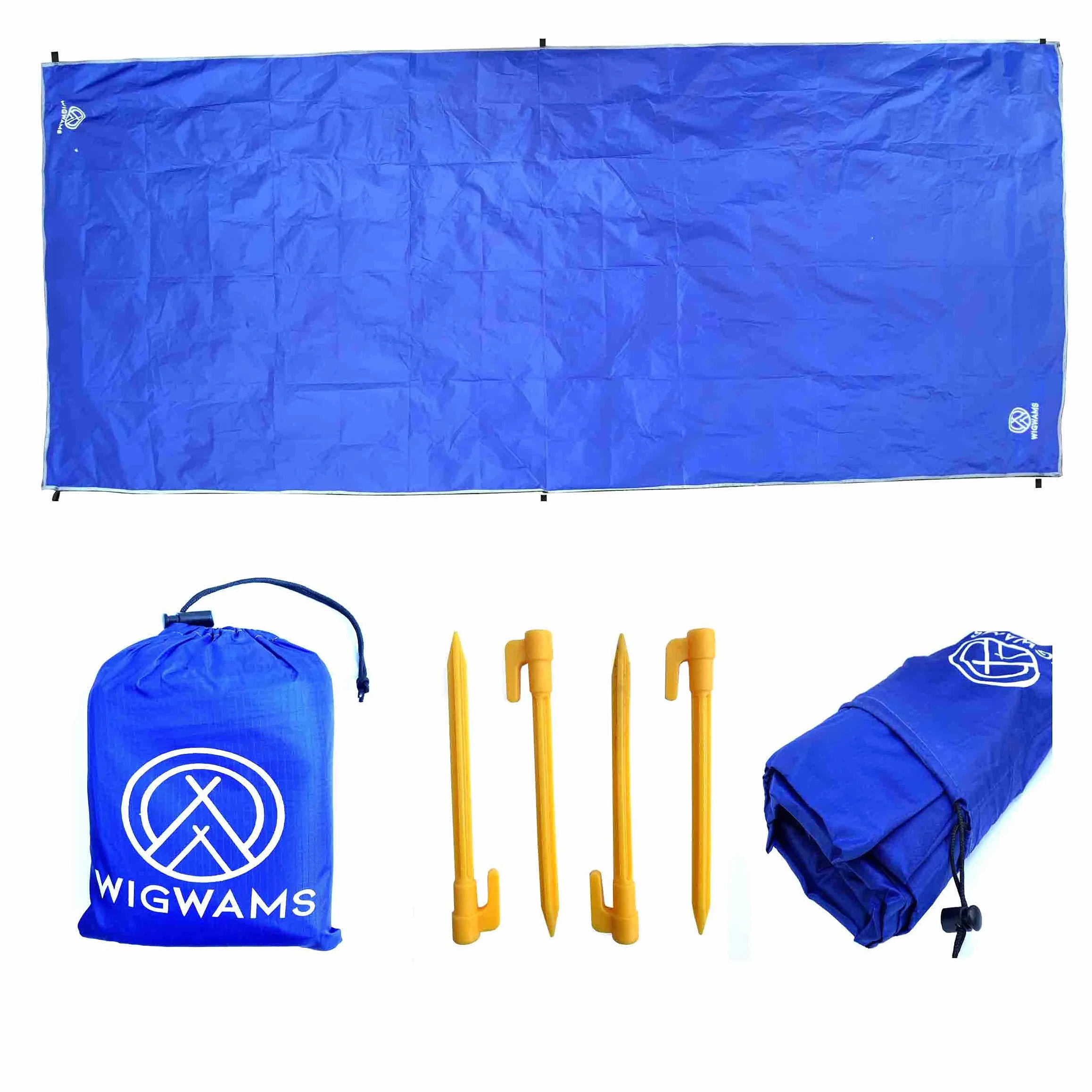 SUP Tappetino da atterraggio per tavole da paddle 360 x 145 cm blu oceano nylon 210T