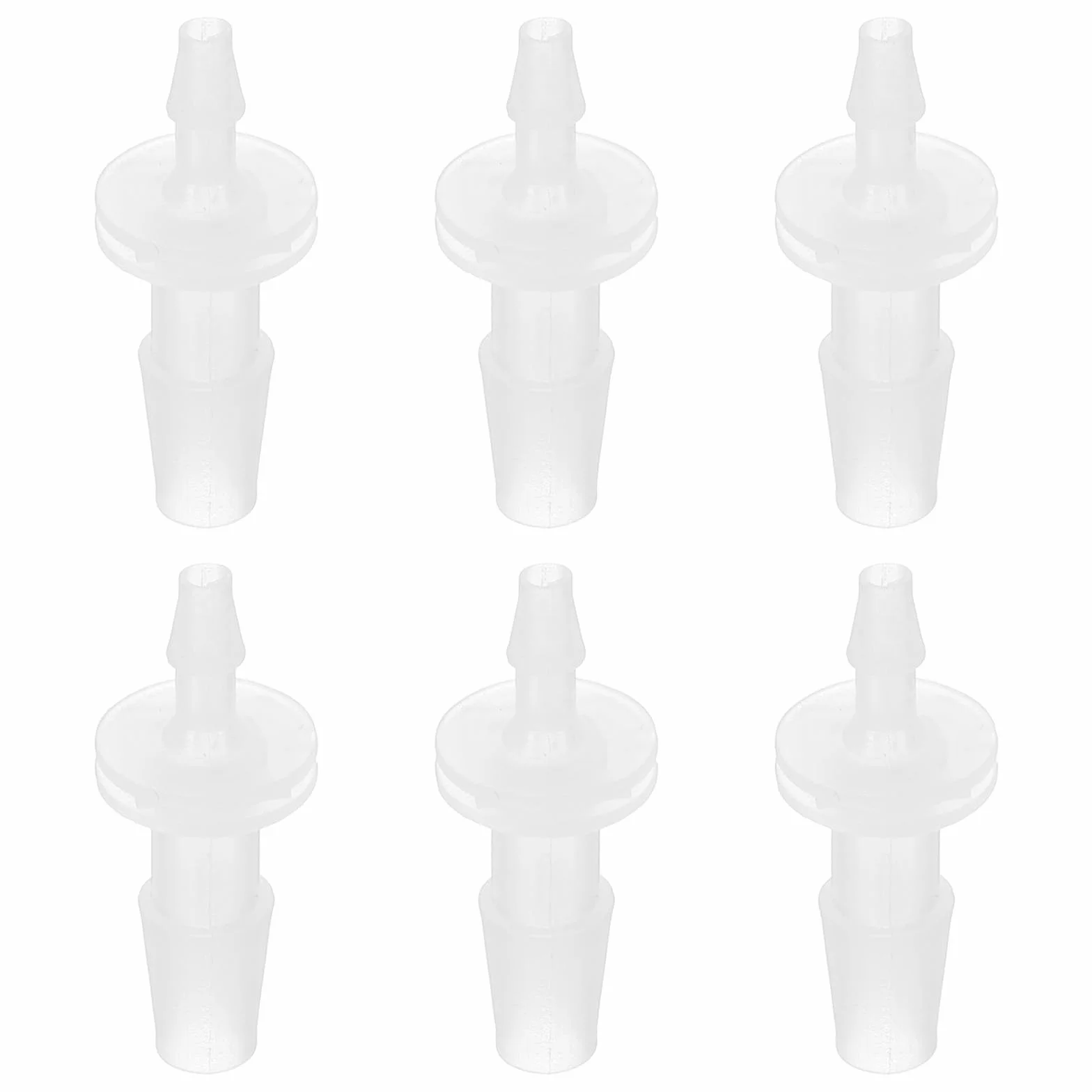 PATIKIL Riduttore a Barbetta per Tubo, 6 Pz 1/4" a 1/8" Connettori Tubi Id Giunti Plastica Raccordo Tubi Splicer Mender Adattatore Unione per Aria Acqua Carburante Gas Acquario, Bianco