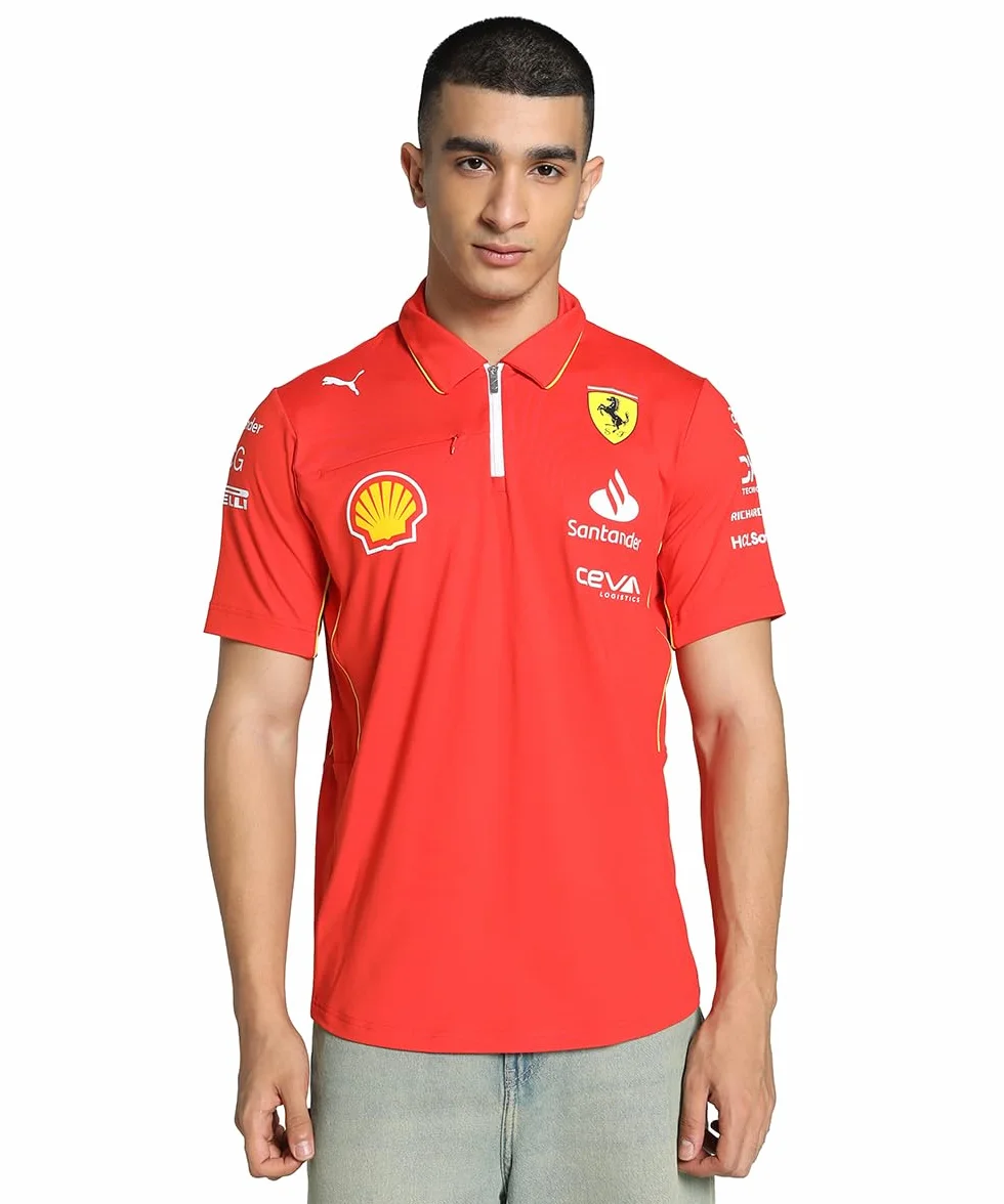 PUMA Polo Scuderia Ferrari 2024 da Uomo della Squadra Professionale - Rossa