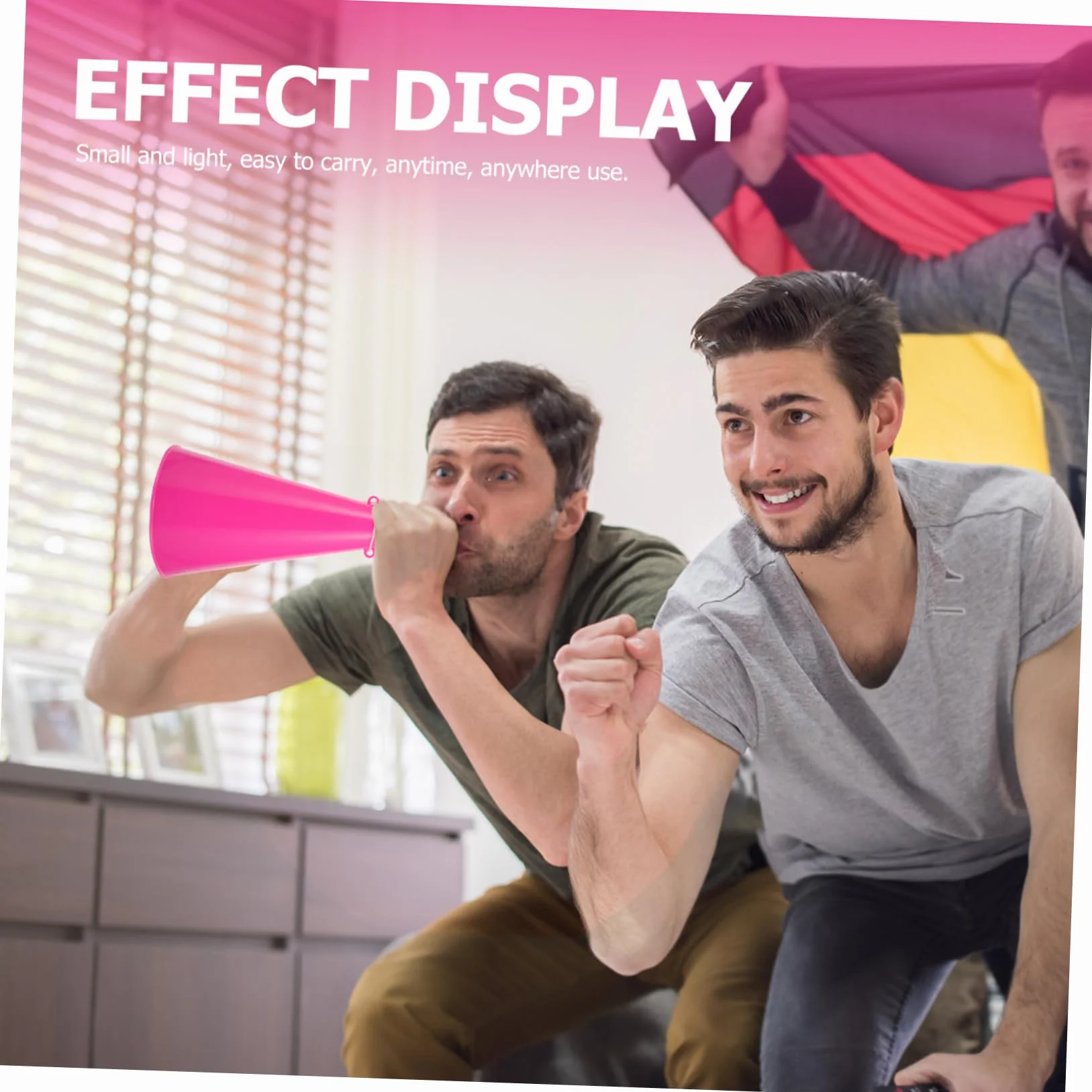 Toyvian Megafono Festa Plastica Rosa Tromba Portatile Altoparlante per Feste Sportivi Celebrazioni Allaperto