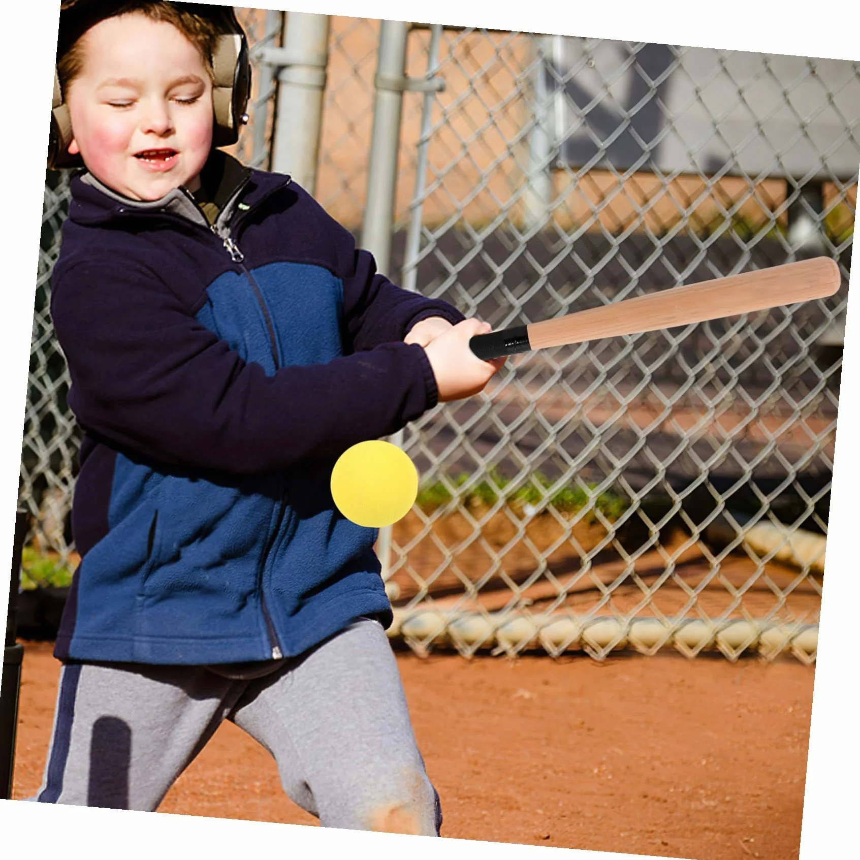 Mazza da Baseball Sportiva in Legno di Faggio 54 Cm Impugnatura e Logo, Bastone Leggero per Allenamento Ragazzo Ragazza, Ragazzi e Adulti, Attrezzatura Outdoor per Esercizi