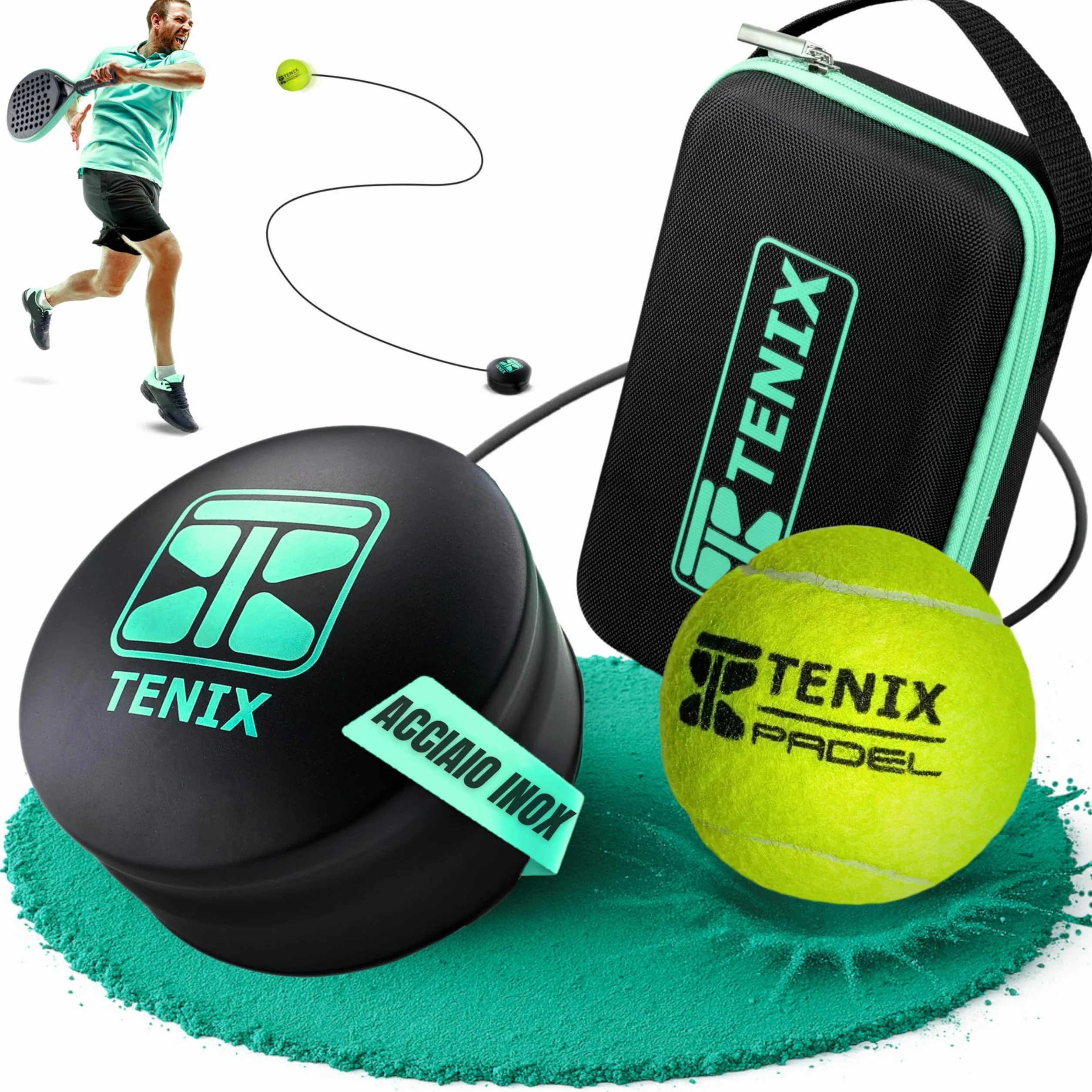 TENIX Padel Trainer Acciaio Inox Allenamento da Solo Regalo