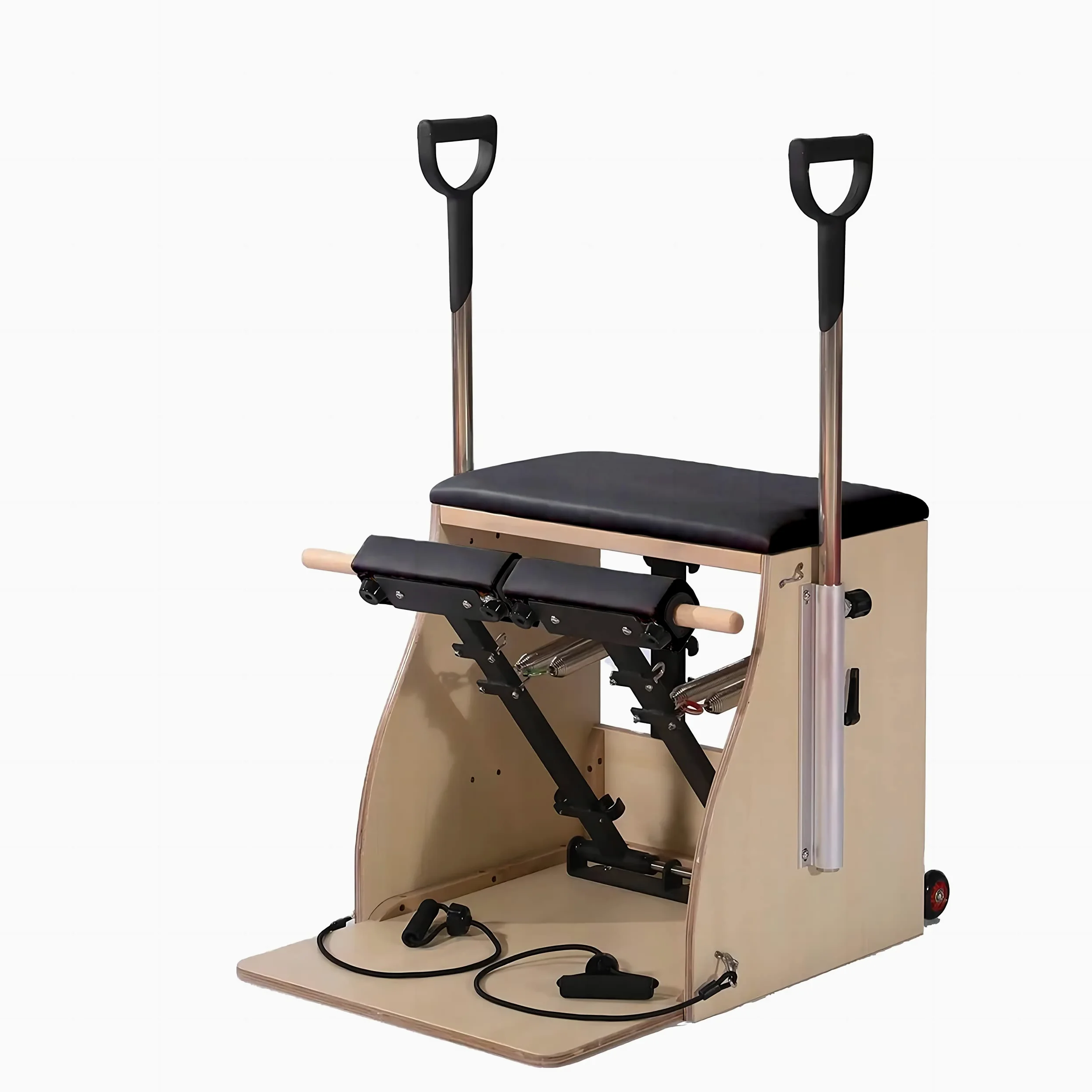 Pro Chair Sedia combinata con maniglie in legno d'acero per casa e studio, colore: nero, A11