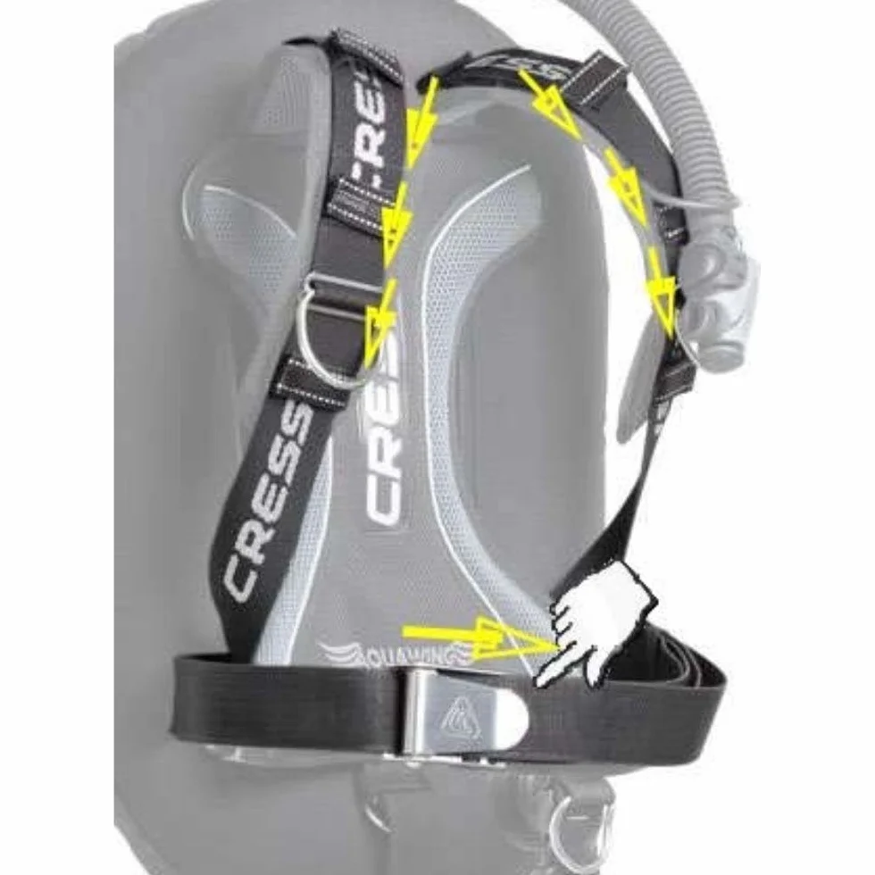Cressi Aquawing BCD Jacket Subacquea One Size XS-XL GAV Schienalino Alluminio Leggero Sacca 210D Nylon Schienale Air-Net Tasca Boa