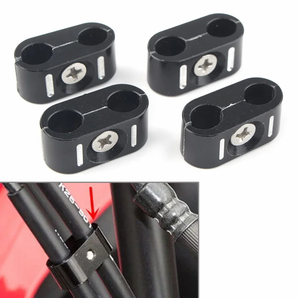 Morsetto per cavo acceleratore freno moto, doppio separatore, organizer per cavi, accessorio di ricambio 1984-UP (4 szt.)