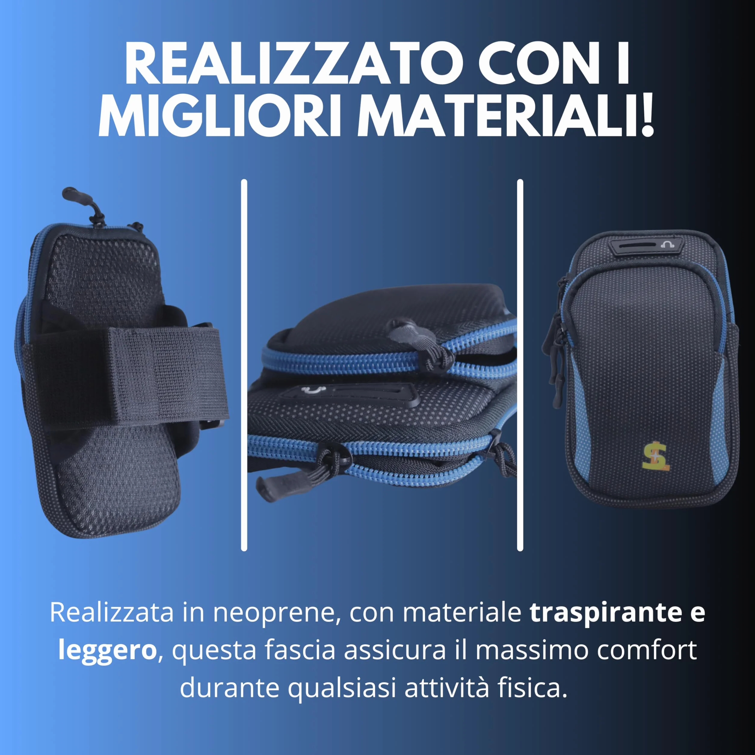 Lunge&SprintBAG Portatelefono Da Corsa Idrorepellente Traspirante Capiente Resistente