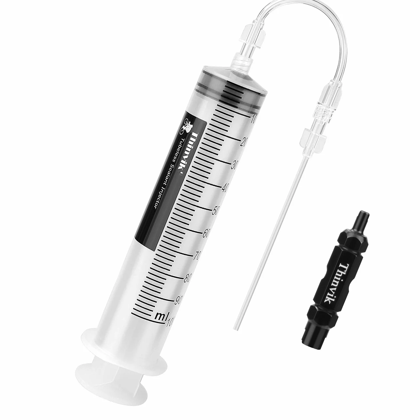 Thinvik 100ml Siringa Tubeless sigillante per bicicletta con strumento rimozione nucleo valvola Presta Schrader