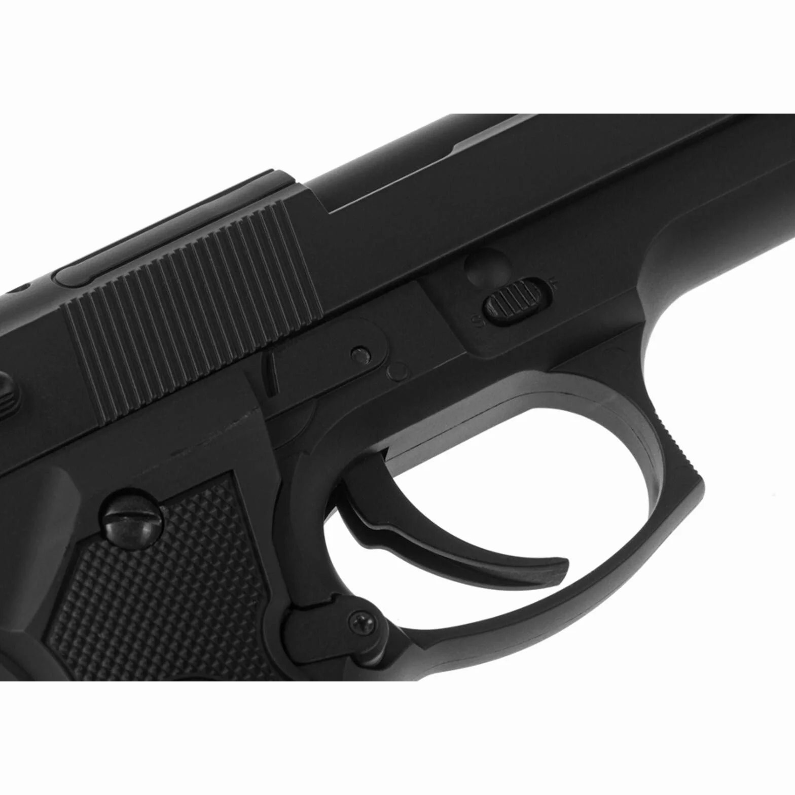 Pistola softair Cyma CM126/M92 AEP Airsoft 0,5 J z baterią i ładowarką + OpTacs Patch