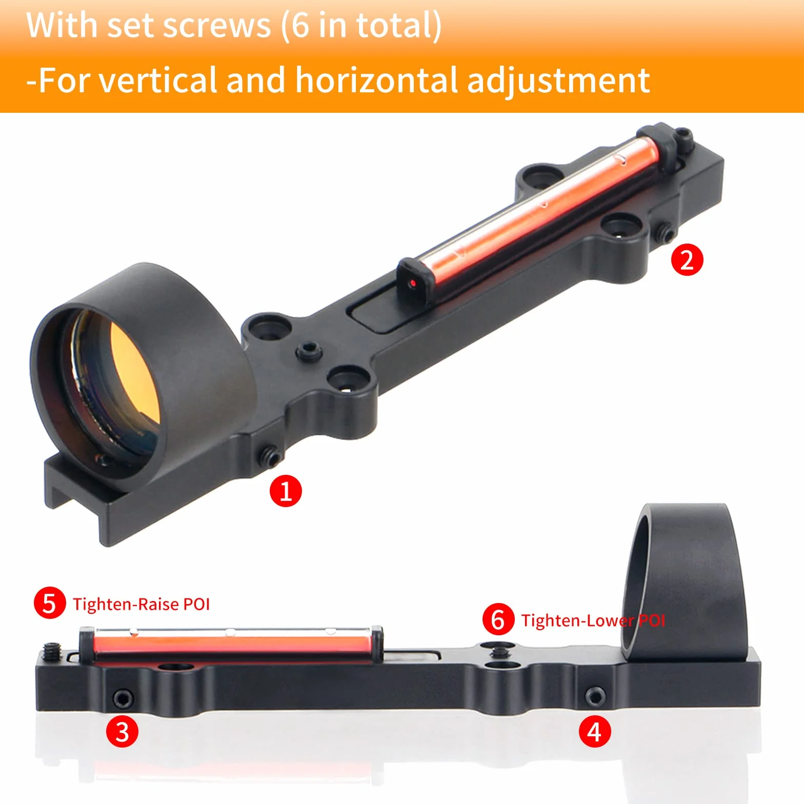 Mirino a punti rossi o verdi 3 MOA Circle Dot Sight fibra ottica leggero 10mm Rib Rail slide