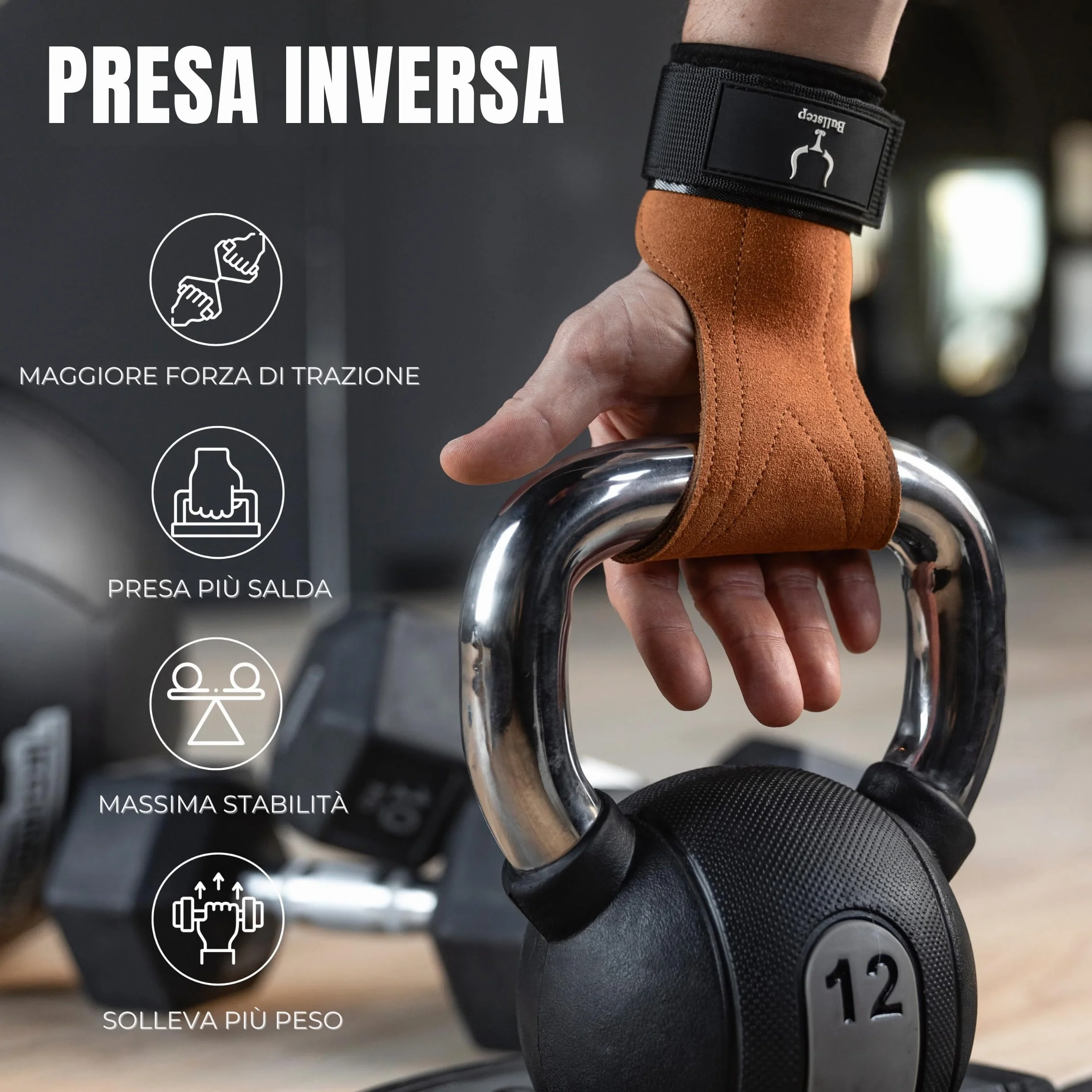 Ganci Palestra Polsi Powerlifting Bodybuilding Lifting Straps Reverse Grip Guanti Paracalli Crossfit