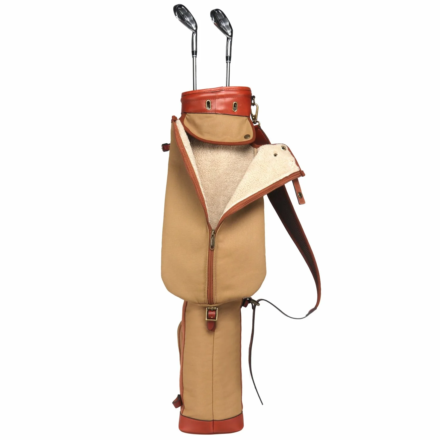 Tourbon Waterproof Canvas Golf Club Travel Bag with Padded Strap