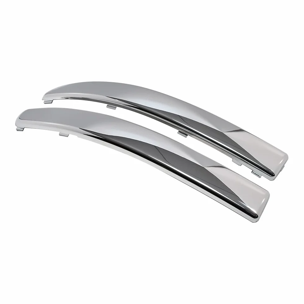 Modanatura paraurti anteriore per auto, cromata, argento, sinistra e destra, compatibile con Fiat 500 dal 2007 al 2015 735455057 735455056
