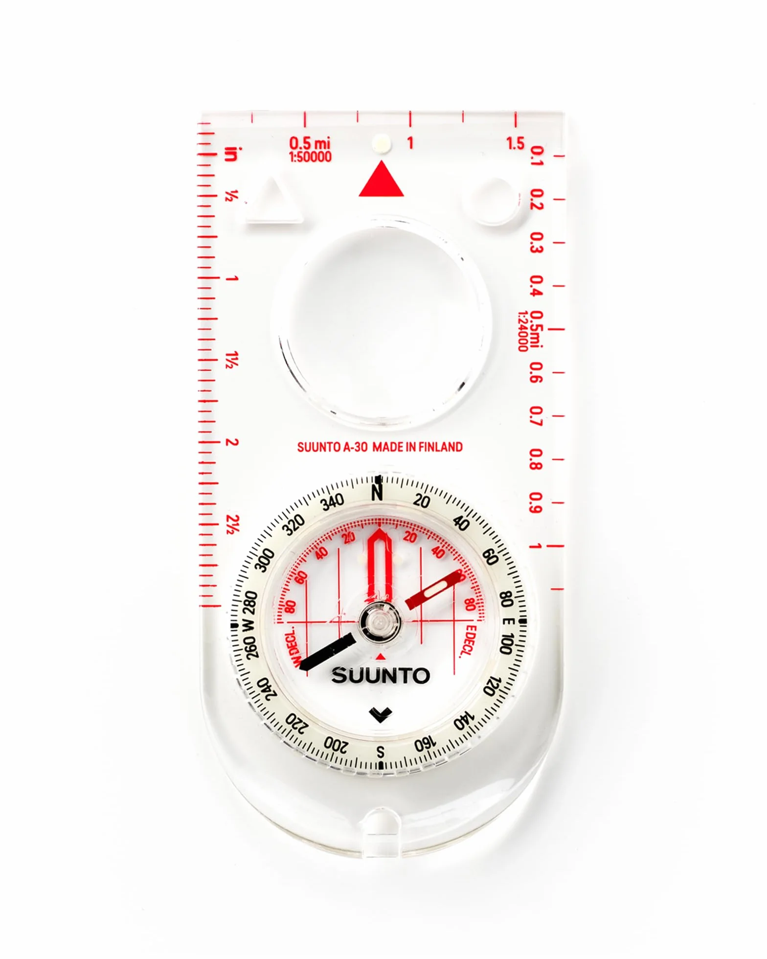 SUUNTO A-30 Bussola Navigazione Professionale Impermeabile con Indicazioni Luminescenti e Correzione Declinazione Regolabile