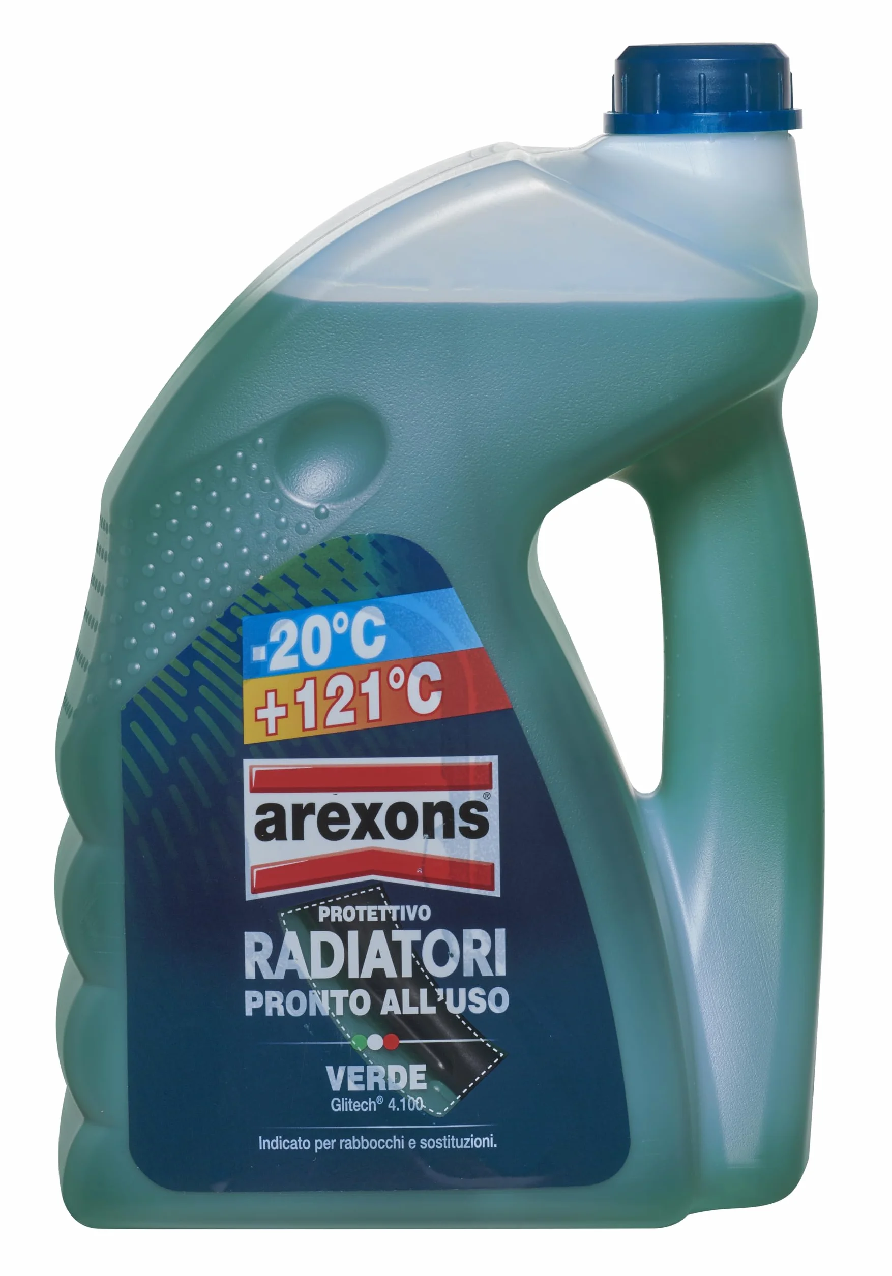 AREXONS Protettivo Radiatori -20°, Liquido Pronto all'Uso per Radiatori, Protezione Antigelo e Antiebollizione per Leghe di Alluminio, Miscelabile e Adatto a Rabbocchi, 4,5L
