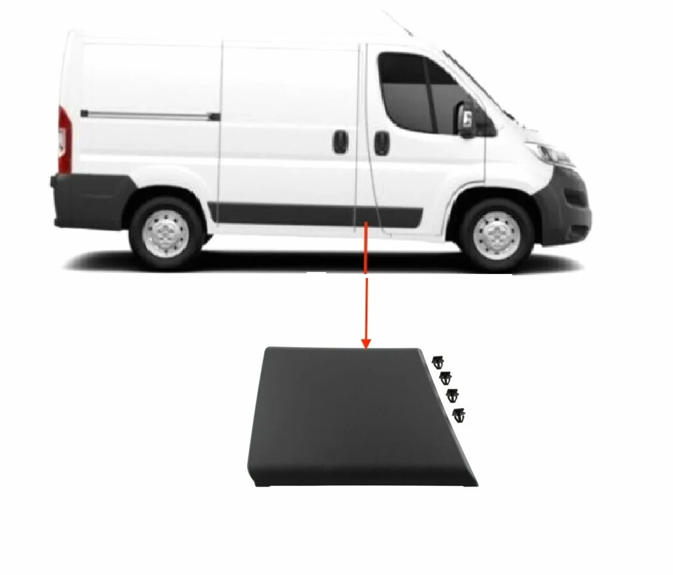 Modanatura montante destro COMPATIBILE CON DUCATO 06->2014 BOXER 735422945