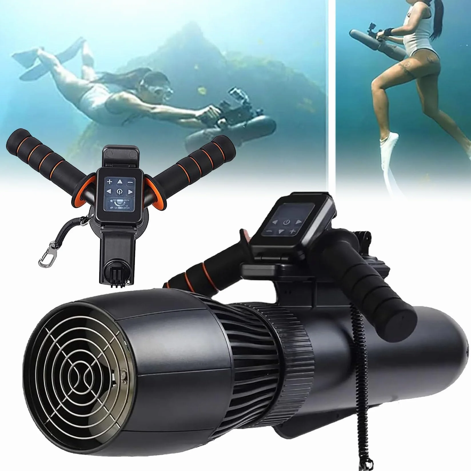 Booster Portatile per Kayak, Scooter Elettrico Subacqueo 130 Minuti 10 Km/h Senza Spazzole