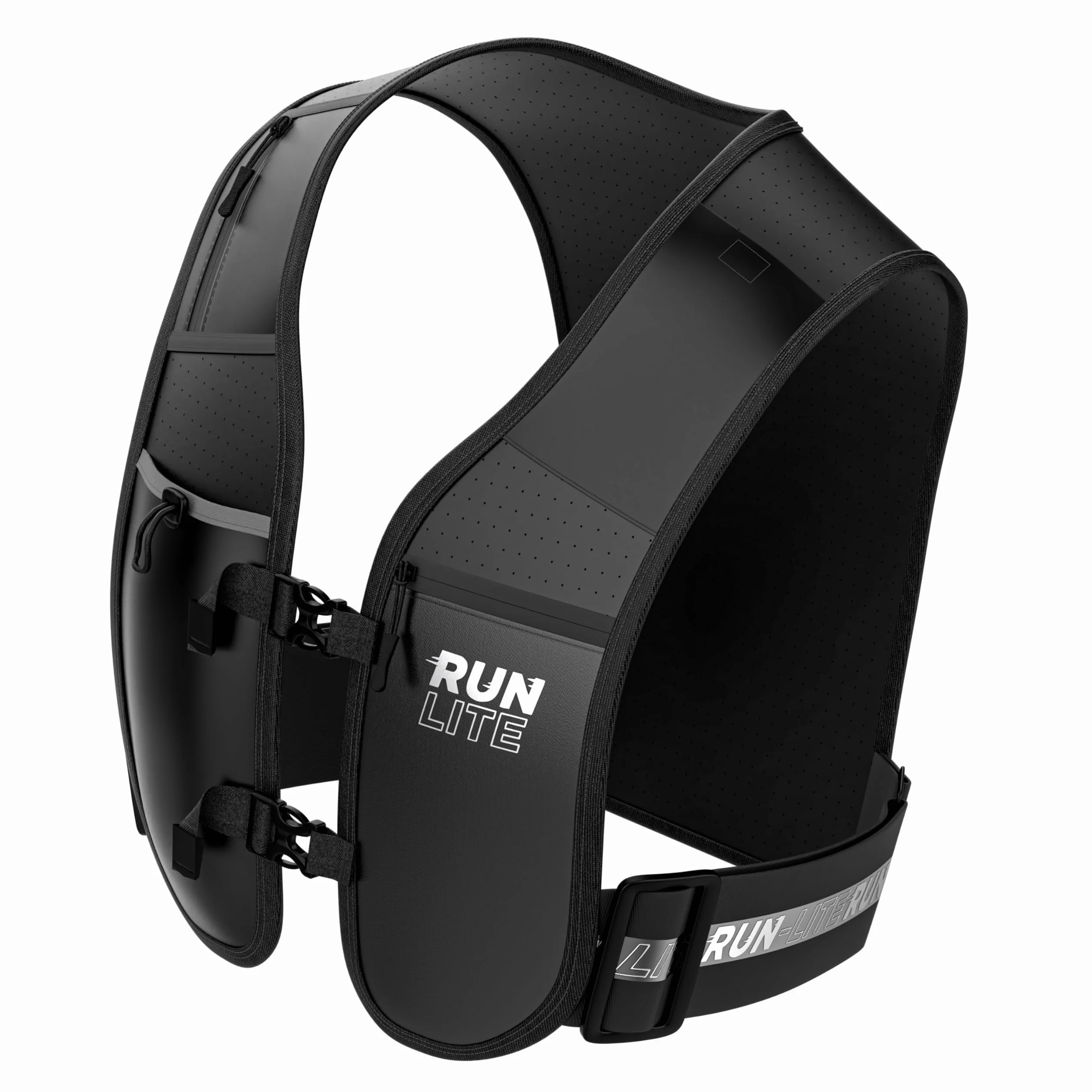 Gilet Running Unisex Impermeabile con Porta Cellulare 5 Tasche Riflettente per Corsa Jogging M/L (84-112 cm)