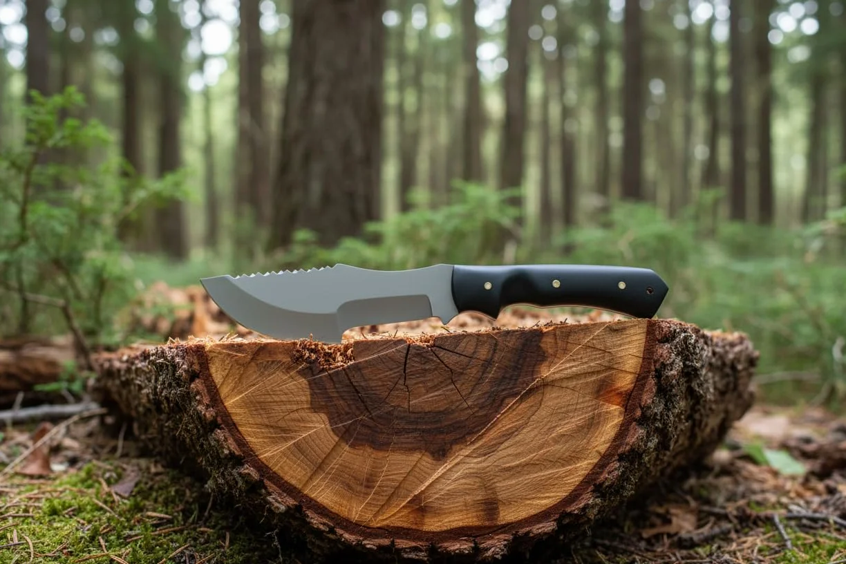 CHOOSE Coltello Tracker fatto a mano - Lama fissa da collezione personalizzata ispirata al film 'The Hunted', pinza piena, manico ergonomico |TRM013