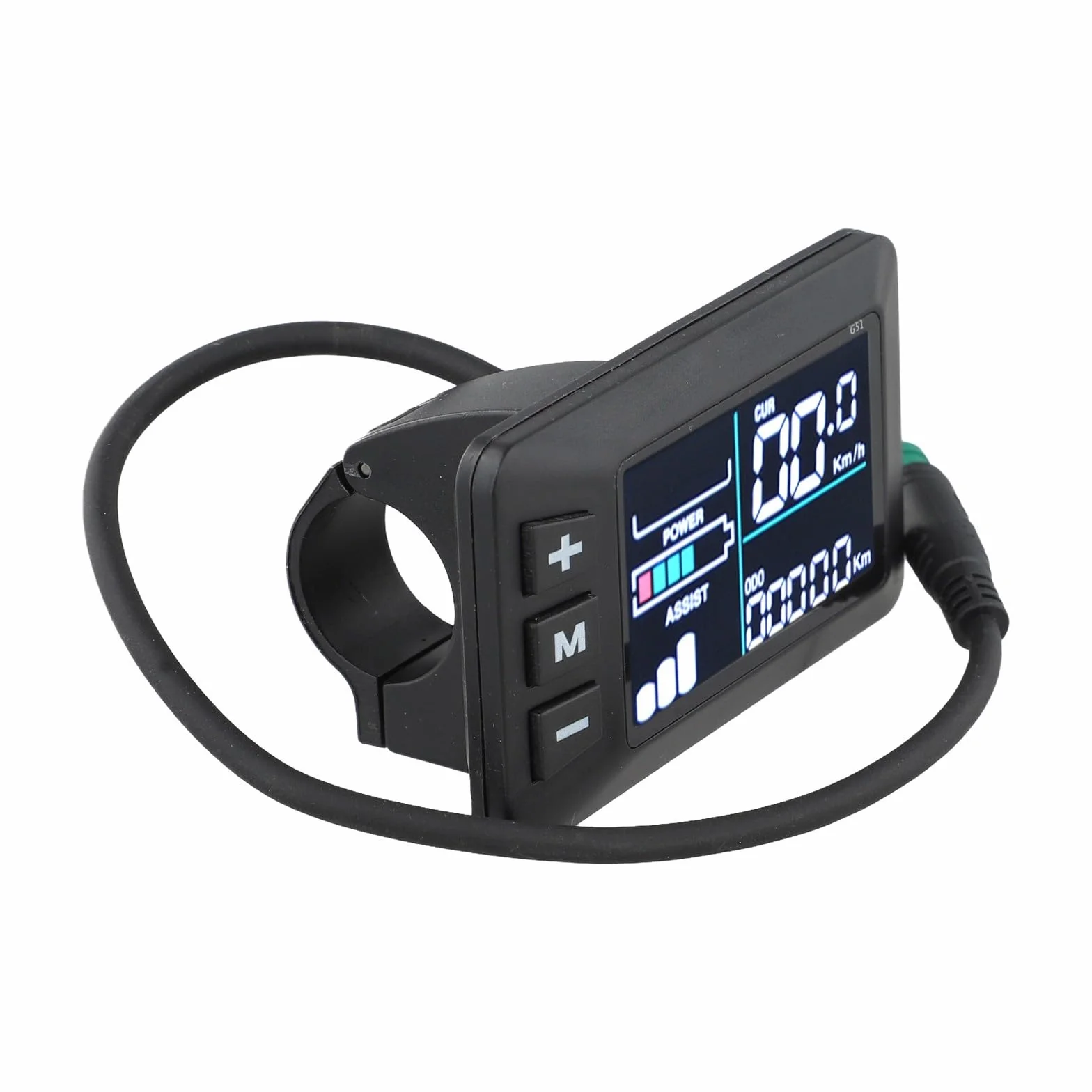 Schermo LCD per bicicletta elettrica 24V 36V 48V connettore impermeabile 5 pin monitor digitale velocità chilometraggio batteria