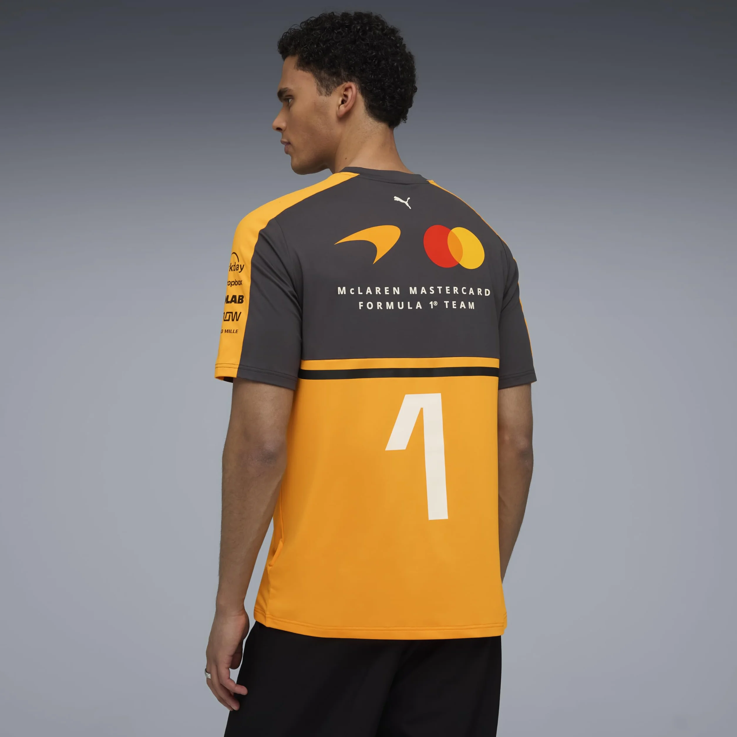 PUMA McLaren F1 2026 T-Shirt Pilota Uomo Lando Norris Arancione