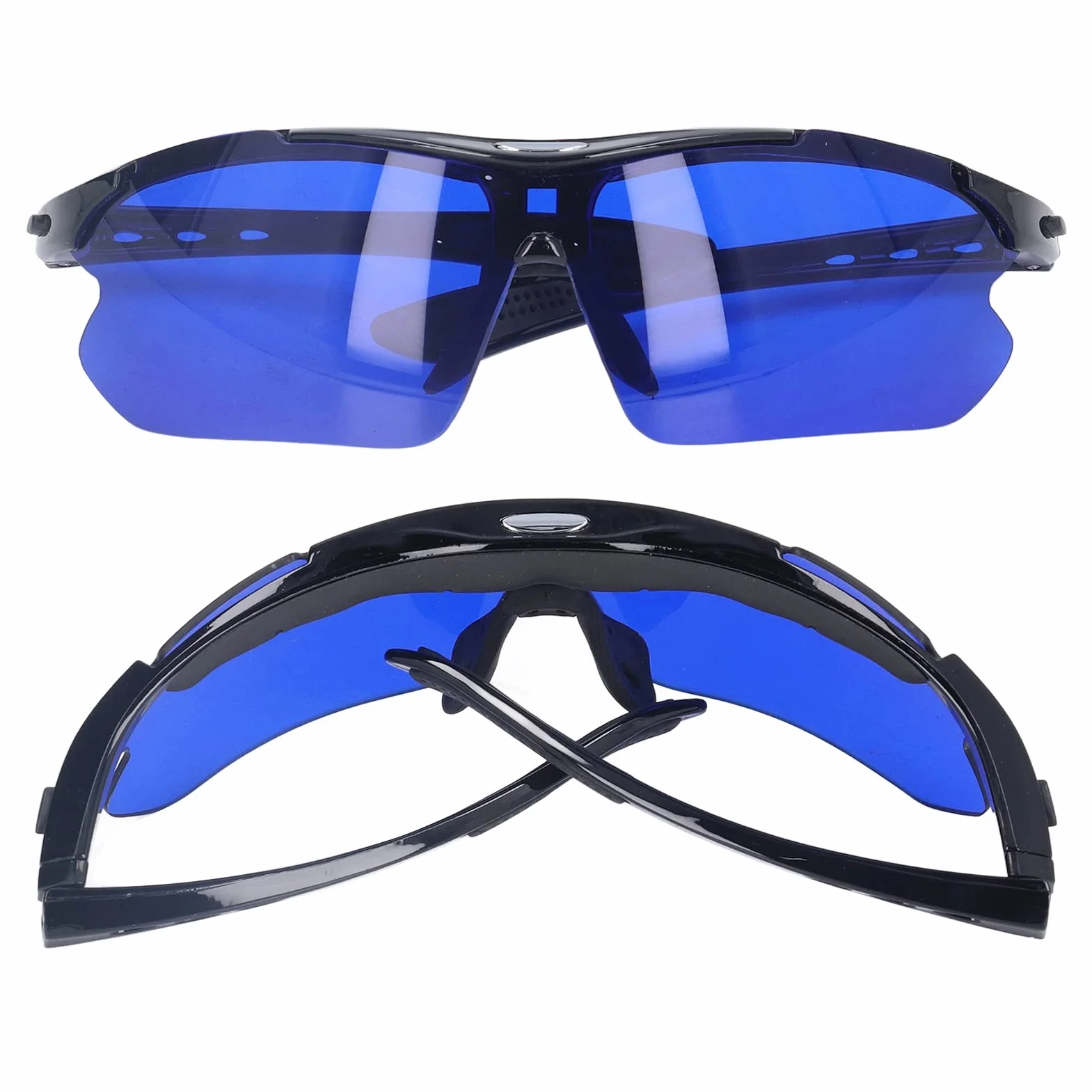 Occhiali Cerca Pallina da Golf, Golf Ball Finder Glasses Occhiali Blu per la Ricerca di Palline da Golfs con Custodia per Uomini o Donne