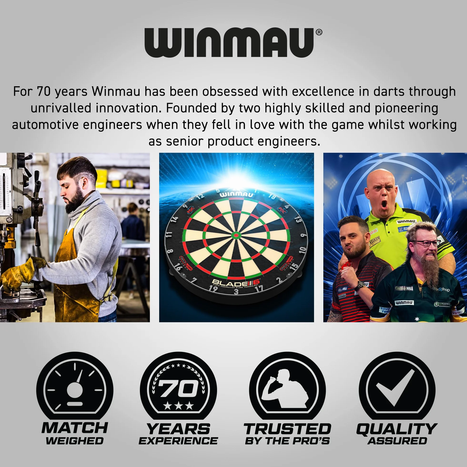 WINMAU Blade 6 Dual Core Dartboard Professional Steel Tip Official Tournament PDC