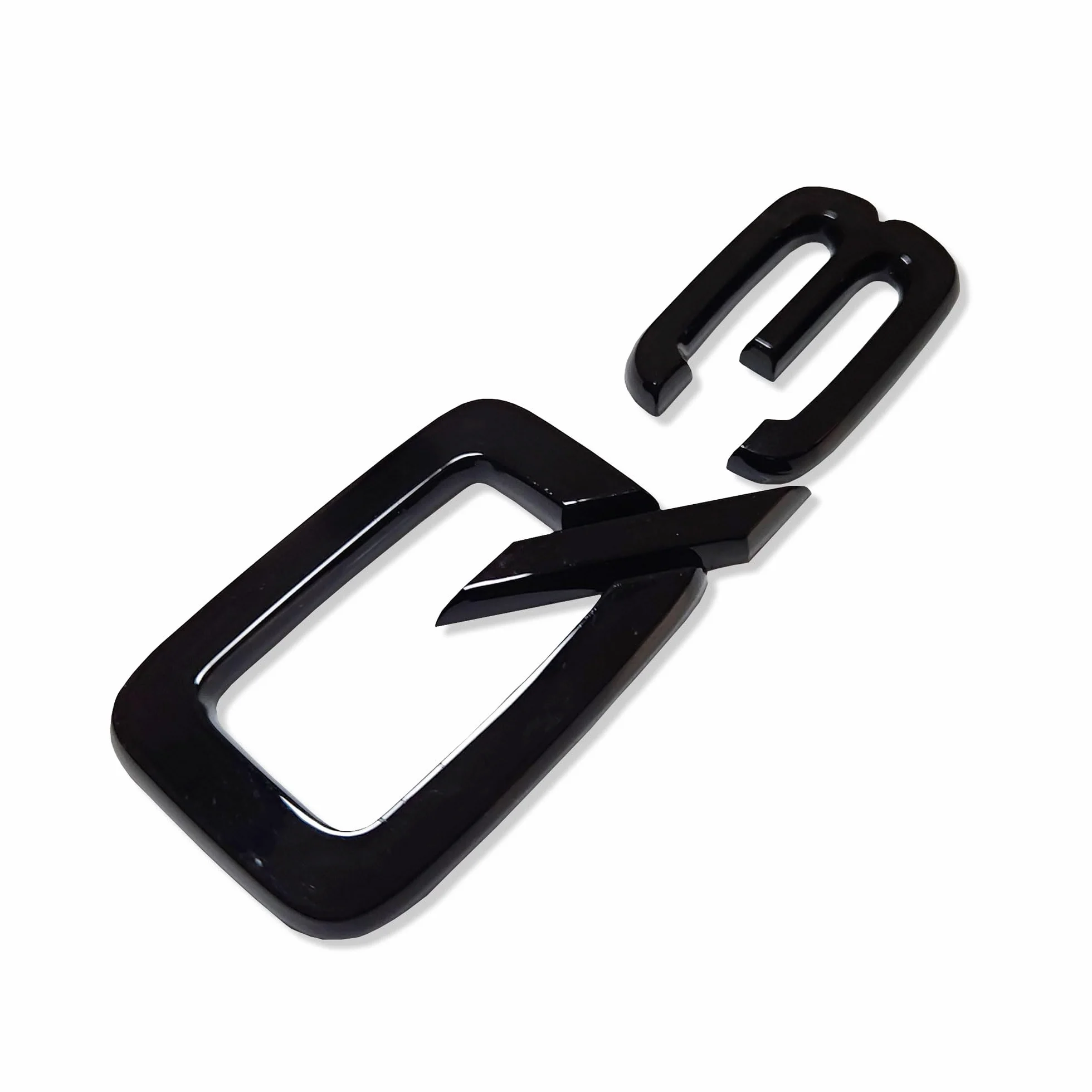 Q3 Nero Lucido Anteriore Posteriore Ala Nero Badge Logo Boot Emblema Adesivo Tuning