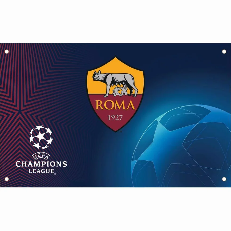 AS Roma Bandiera Champions League Multicolore
