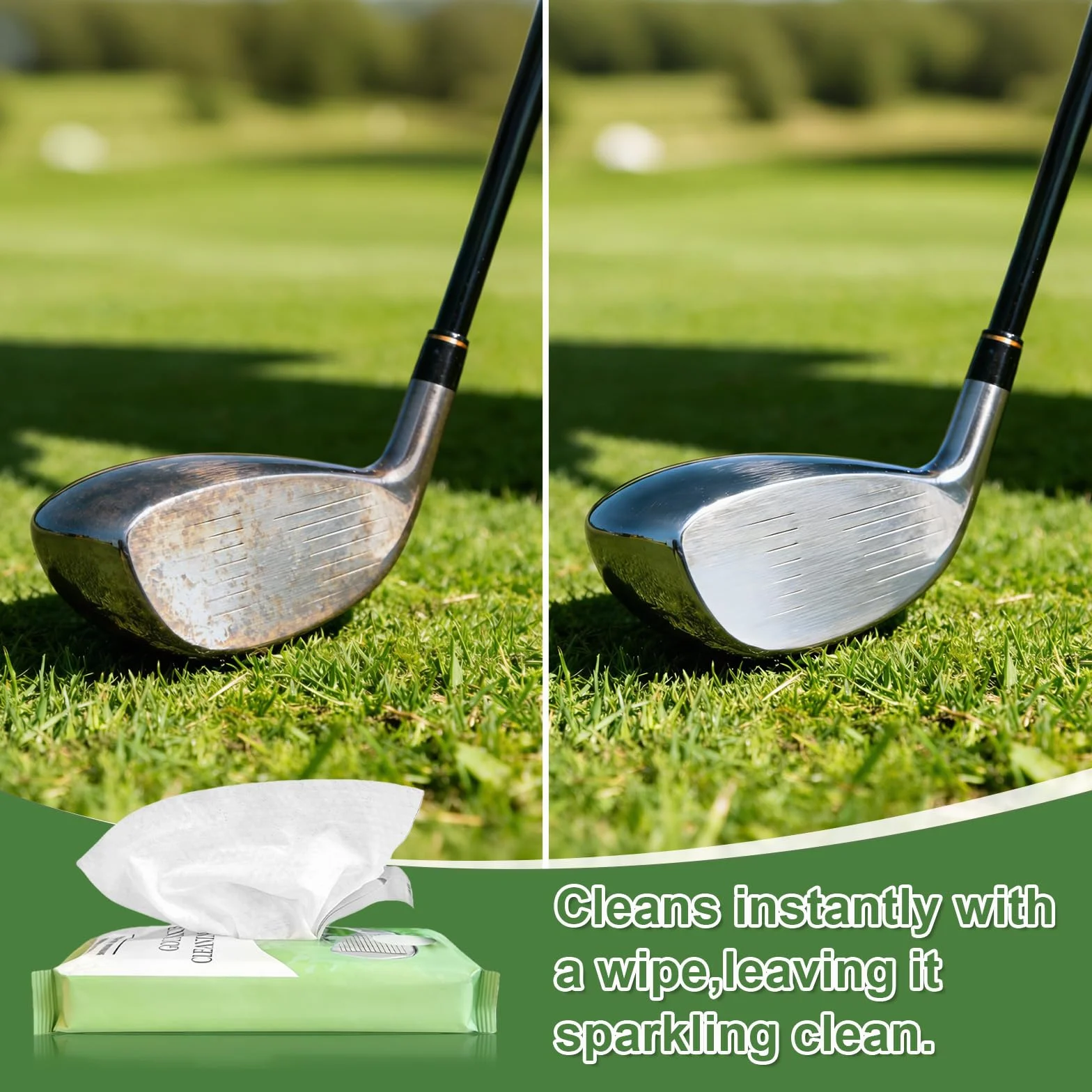 flintronic 3 Pezzi Salviette da Golf, Salviette Detergenti per Aste, Mazze e Palline
