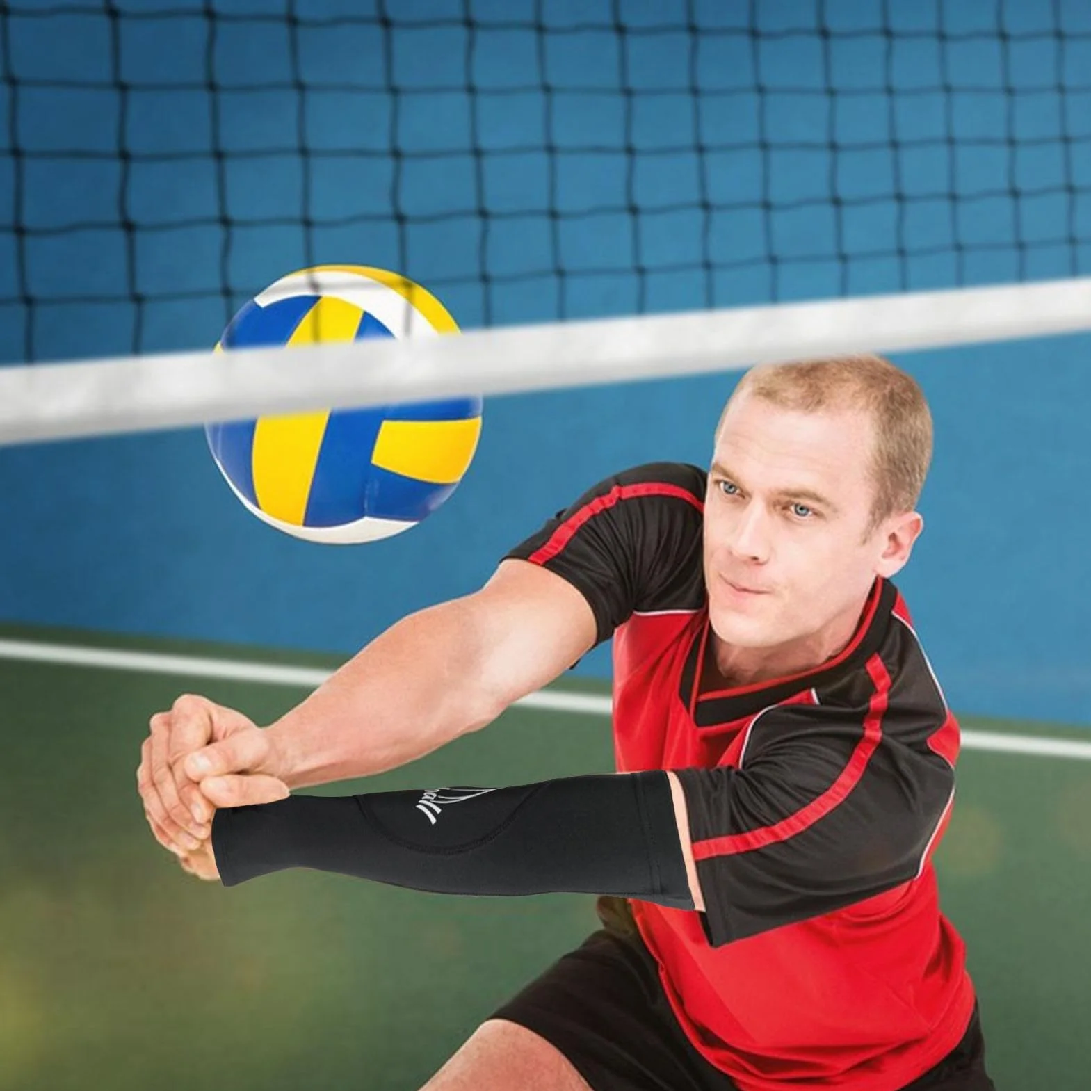 Gomitiere per Pallavolo da Donna, Maniche a Compressione, Protezione Polso per Calcio e Basket