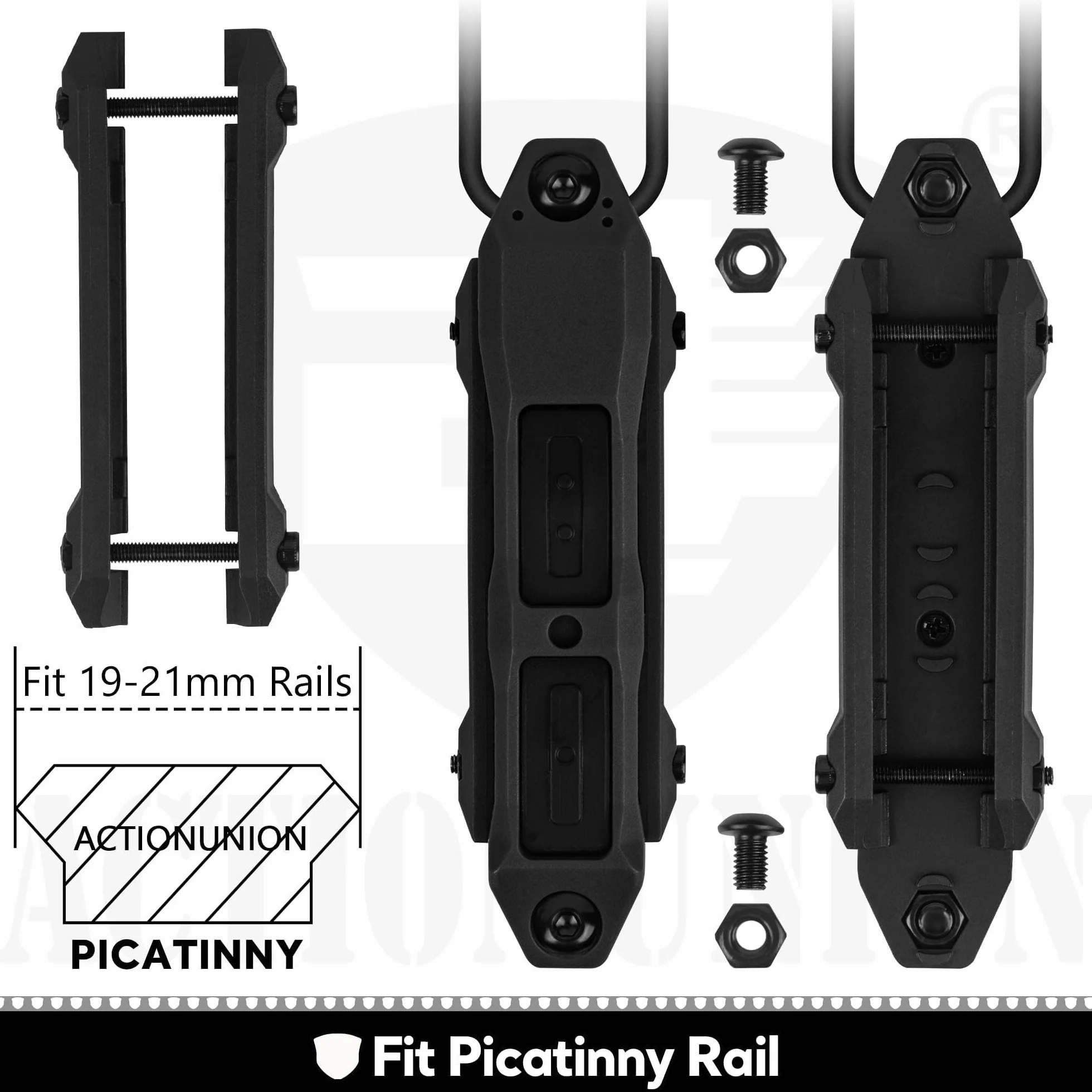 Tactical Pressure Switch Double Button TAPS Switch Fits 20mm Picatinny Rail Mlok KeyMod Rail Crane Laser Plug SF Plug Black