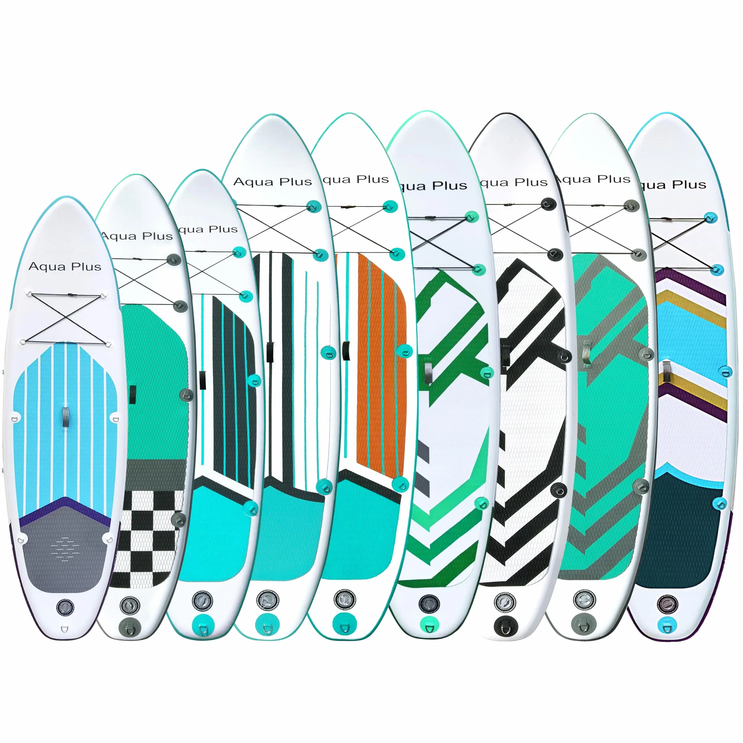 Aqua Plus SUP Gonfiabile 15cm Tavola da Paddle in Piedi con Pagaia Pompa Zaino Guinzaglio