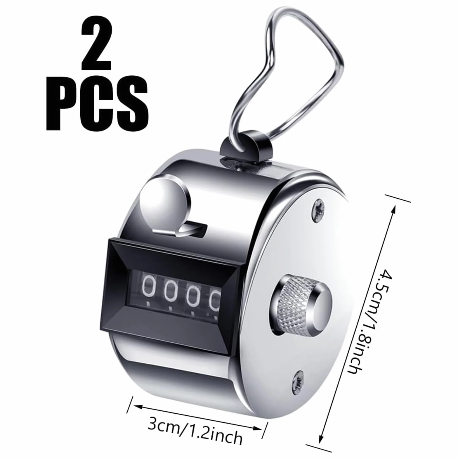 Contatore da Golf Metallico Portatile Clicker 9999 3 Pezzi