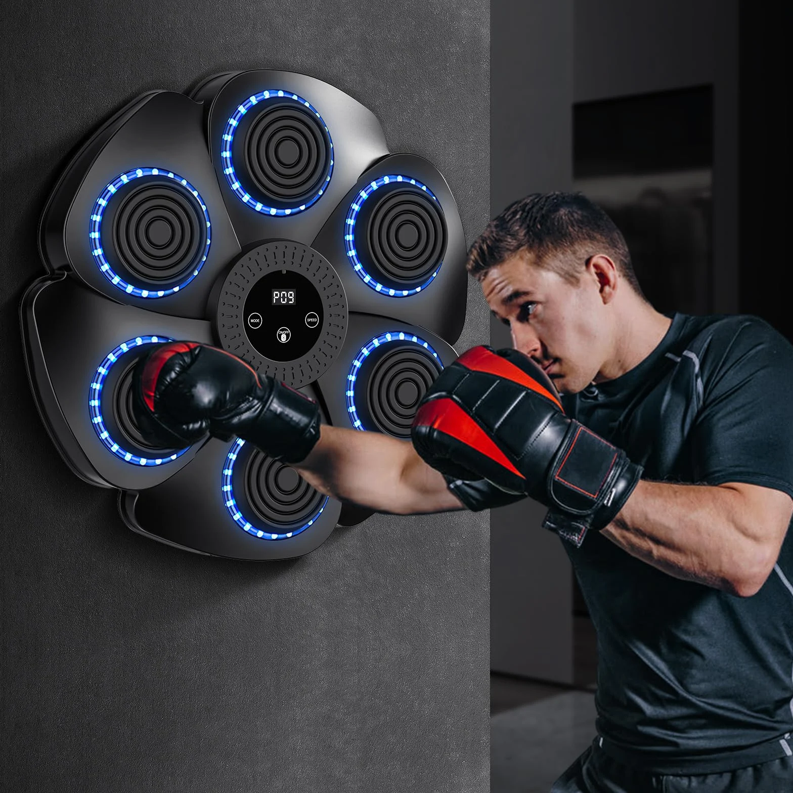 2025 9 Velocità Macchina Di Boxe Musica Bluetooth Intelligente, Music Boxing Machine, Boxing Training A Parete per Allenamento, per Bambini Adulti