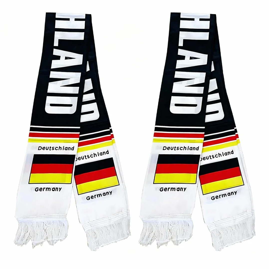 Sciarpa Germania Nera Rossa Oro 2 Pezzi, Sciarpe tifosi tedeschi