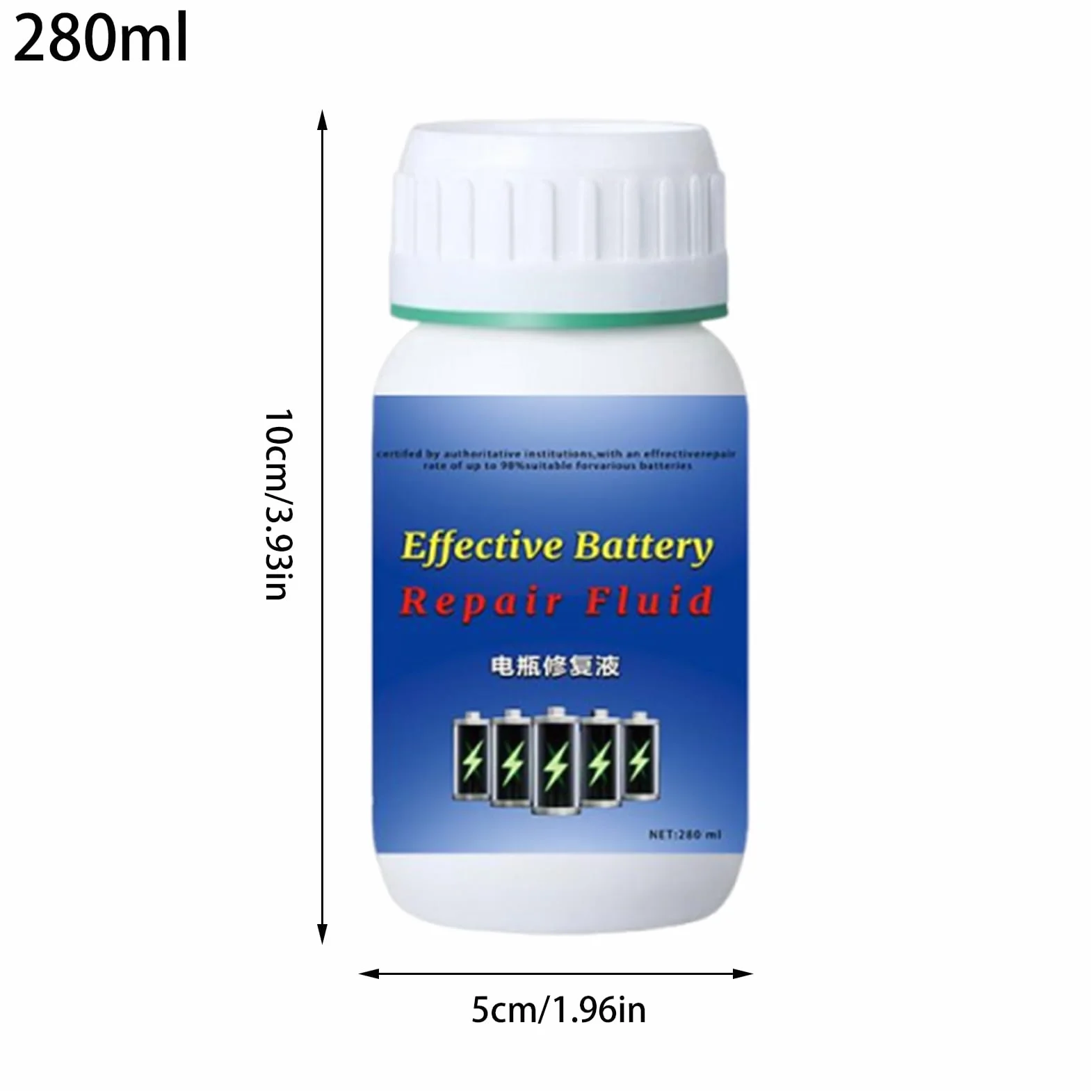 Liquido Ripristino Batteria 280 ml Additivo Ricarica per Moto Carrelli Golf Camion Barche