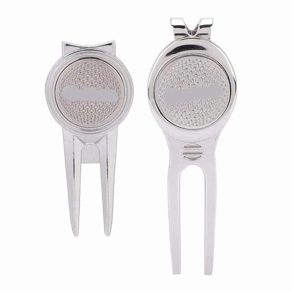 Tbest Golf Divot Strumento di Riparazione Lega di Zinco Magnetico Ball Marker