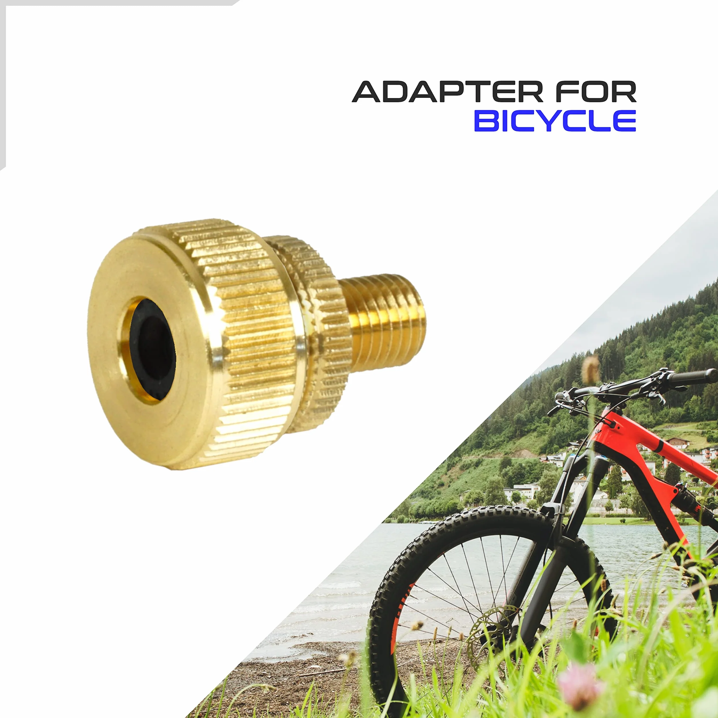 Kit Accessori Ago per Aria Compressa e Pompa a Sfera Adatto a Gonfiaggio Palloni Materassini Bici con Valvola Presta