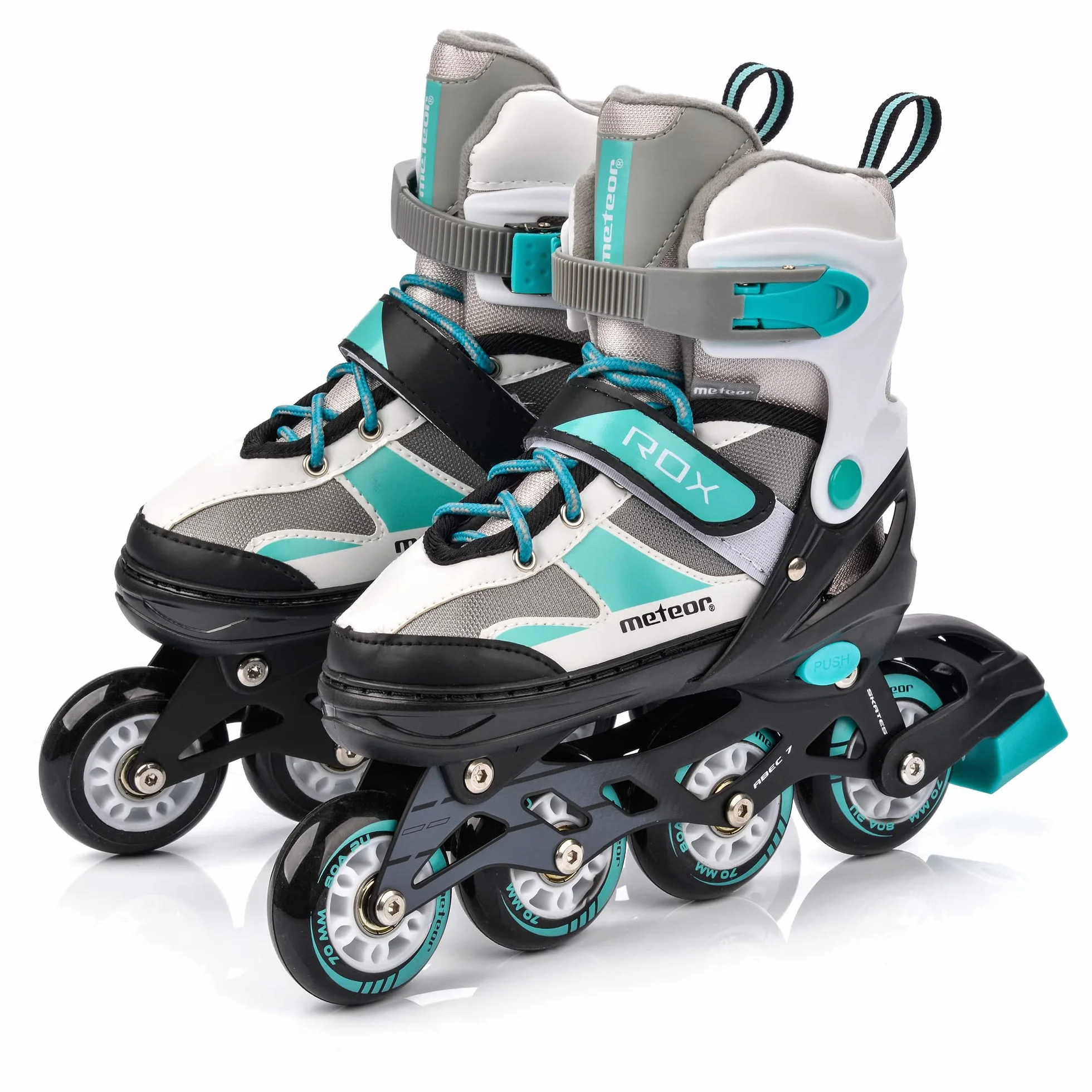 Meteor Pattini in Linea Bambini Gioventù Dimensione Regolabile ABEC-7 Ruote PU