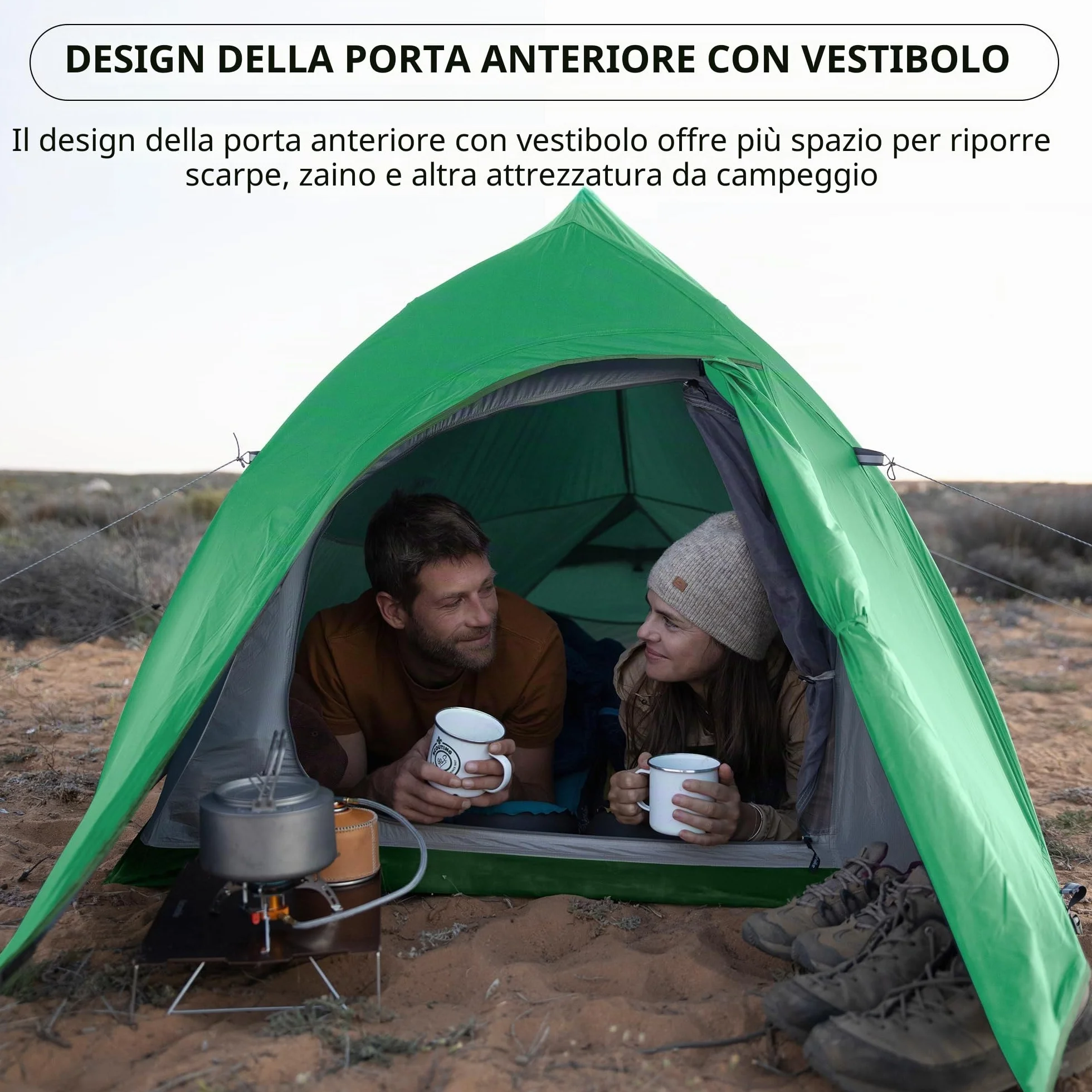 Naturehike Cloud Up 2 Tenda da Campeggio 3-4 Stagioni 2 Persone Leggera Impermeabile