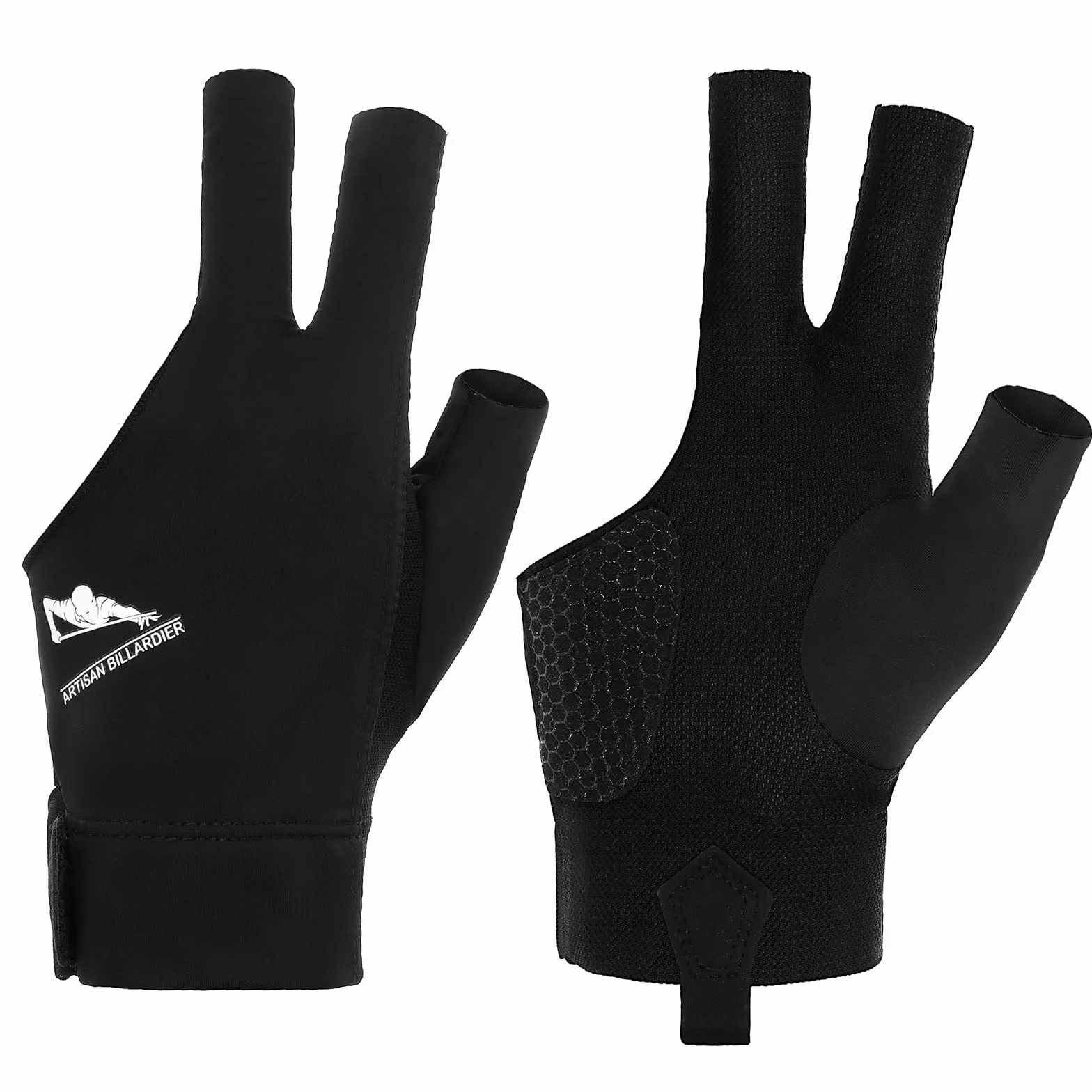Guanto da biliardo Mano Sinistra per Uomo Donna Elastico 3 dita