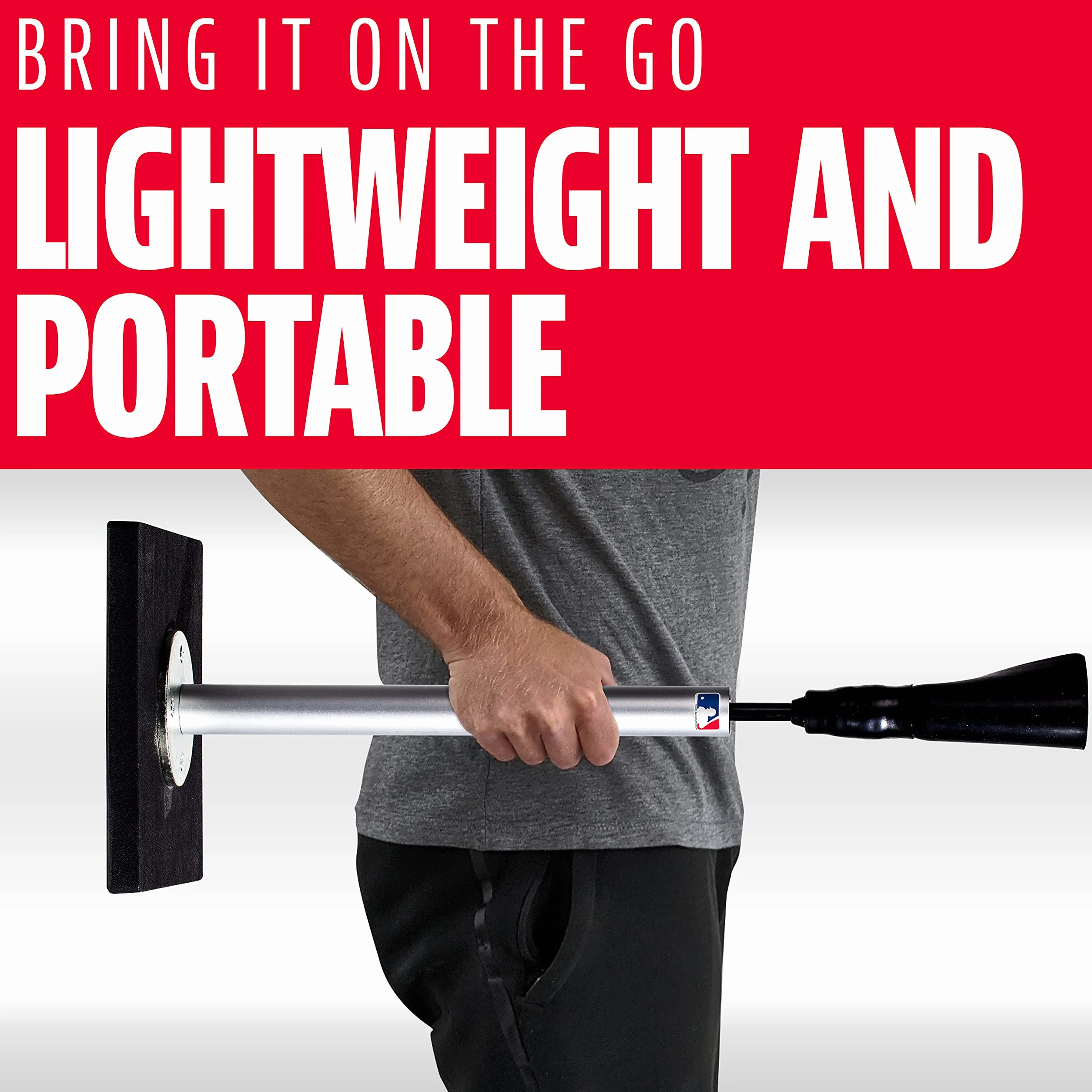 Franklin Sports Baseball + Softball Batting Tee - MLB Pro Porta Hitting Tee - Portable, Weighted Batting Tee for Baseball + Softball - Adjustable Tee