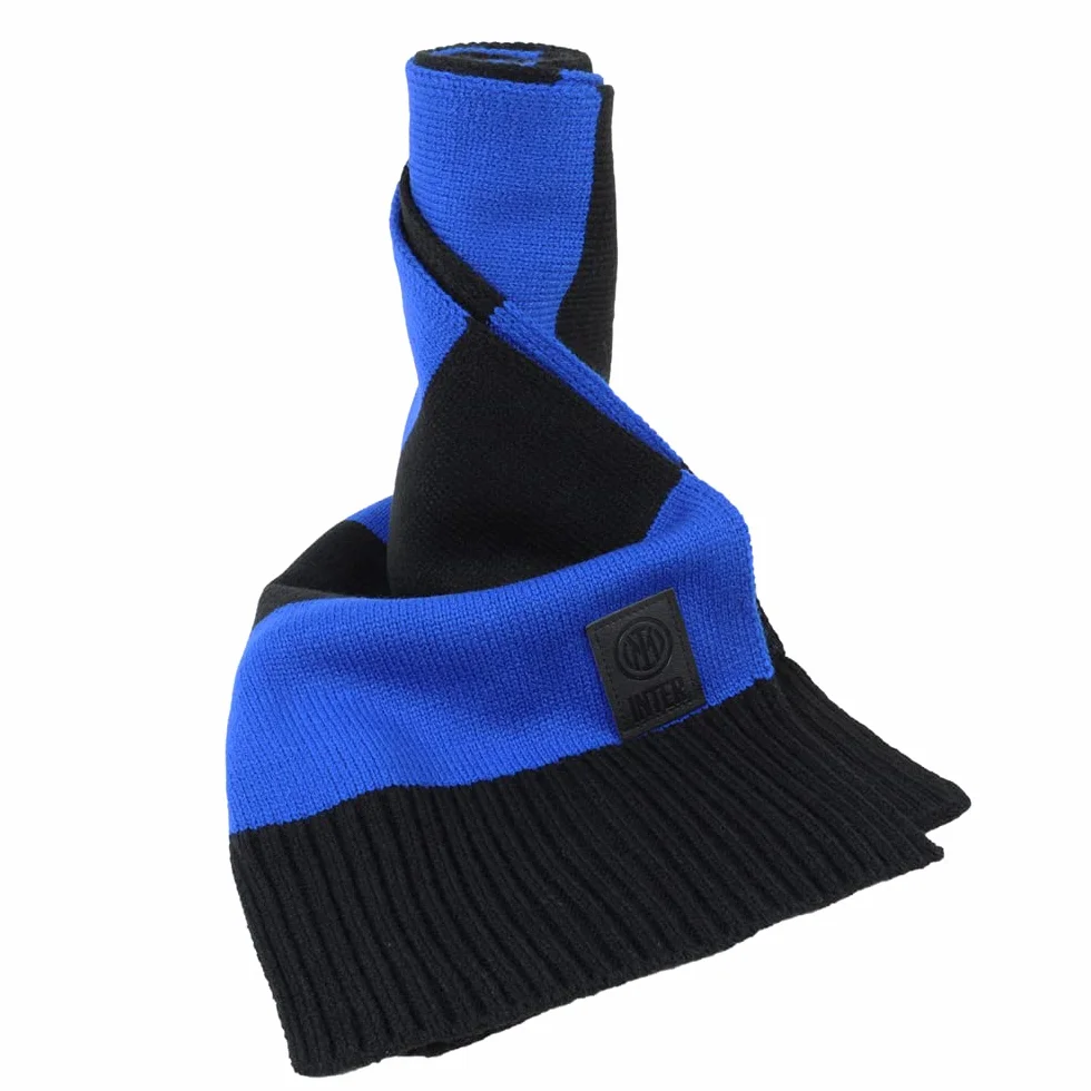 Inter SCIARPA RIGHE GRANDI Official Merchandising, Nero, Taglia unica