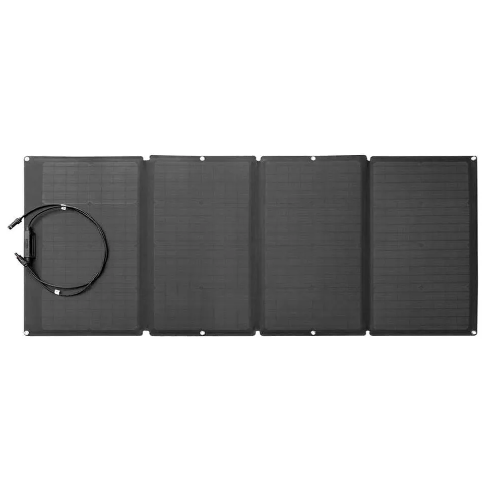 ECOFLOW Pannello Solare Portatile 160W per Centrale Elettrica, Sistema di Ricarica Solare Pieghevole, Concatenabile, Cavalletto Regolabile, Impermeabilità IP67, per Uso all'Aperto, Campeggio
