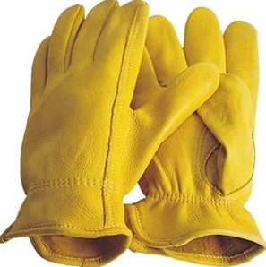 Guanti da equitazione in pelle di cervo Western Cowboy giallo taglia 7/XS-12 XXL