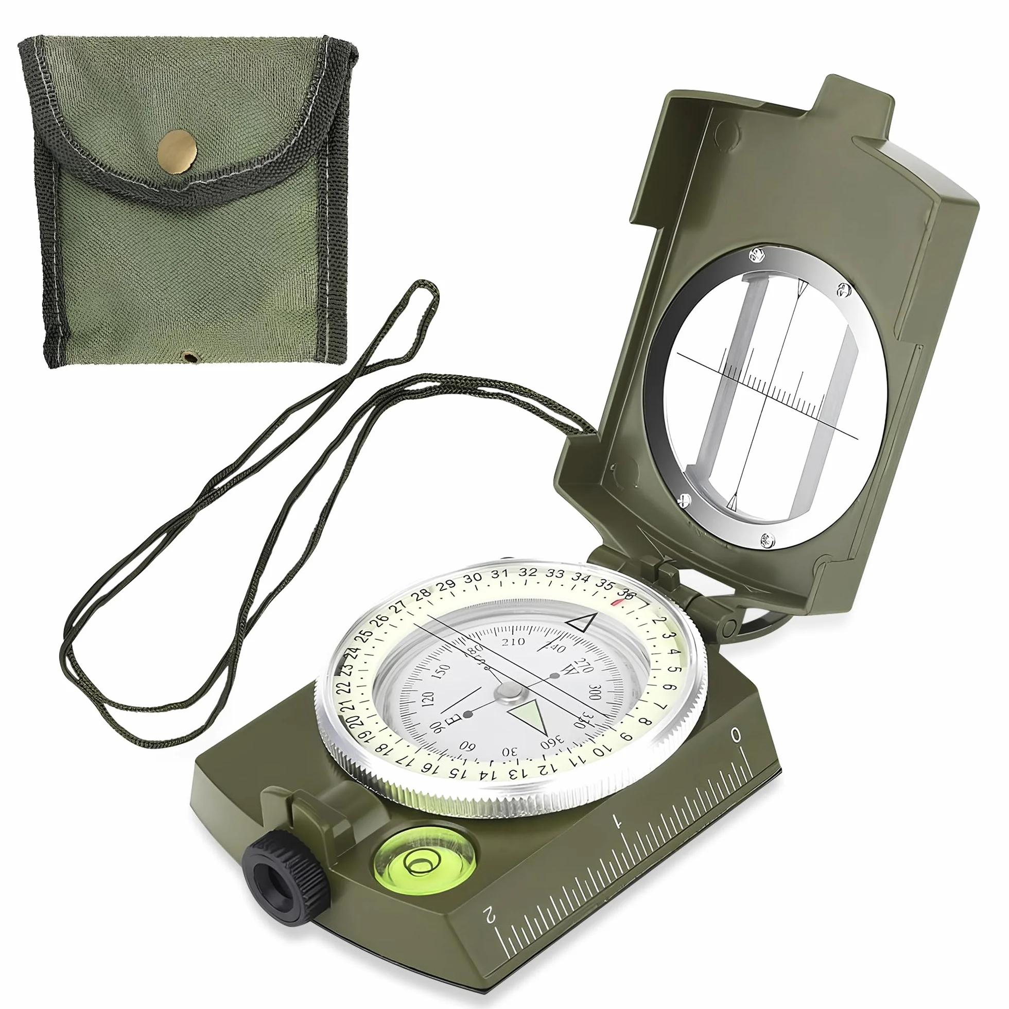 Bussola Professionale Impermeabile Navigazione Militare Fluorescente