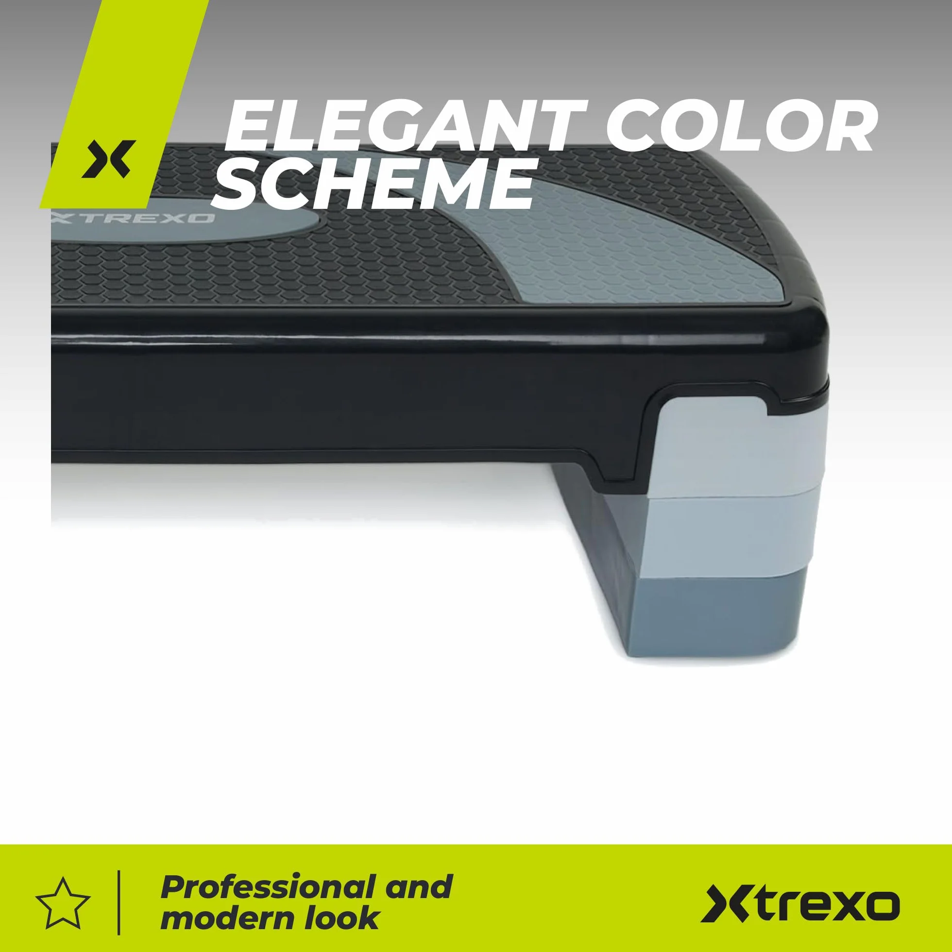 TREXO Aerobic Step 78x30 cm Altezza Regolabile 10-20 cm Polipropilene TPR per Cardio Fitness
