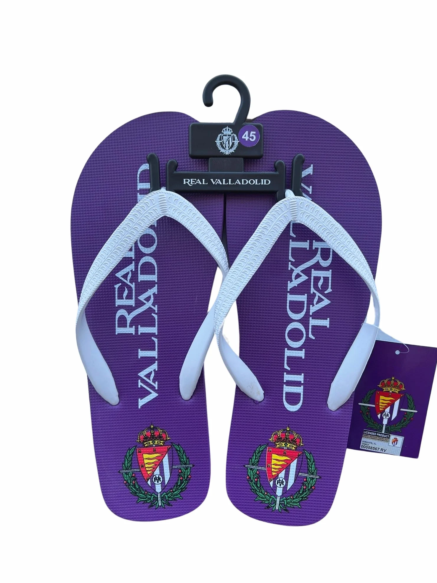 Real Valladolid Chancla Violeta Infradito Unisex-Adulto
