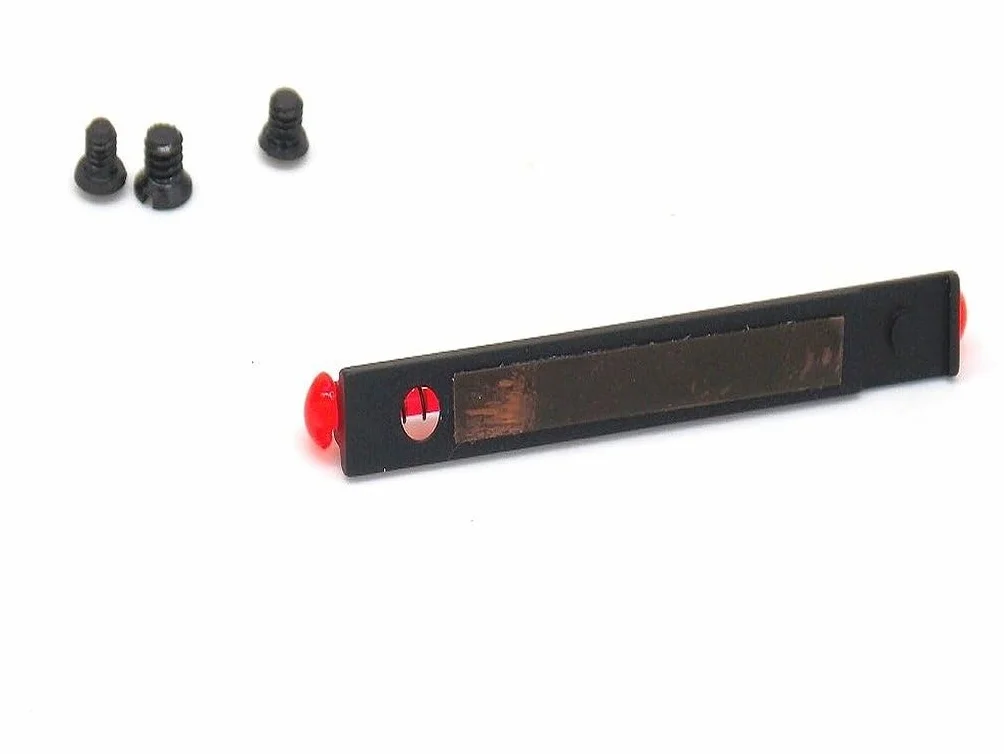 Mirino Super Big Dot fibra ottica LPA per fucile con vite ed adesivo