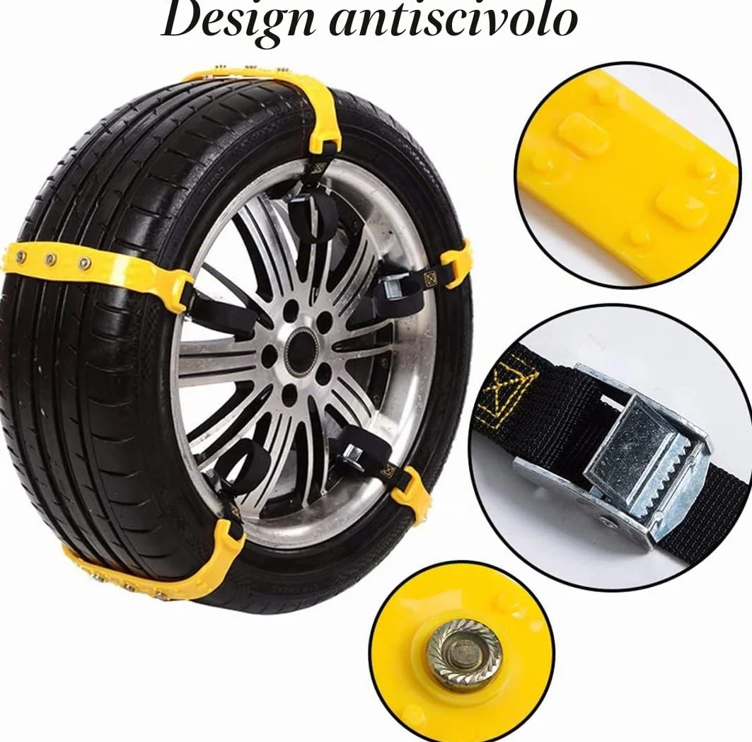 Queta Catene da neve per pneumatici 185 mm-295 mm 5 pezzi
